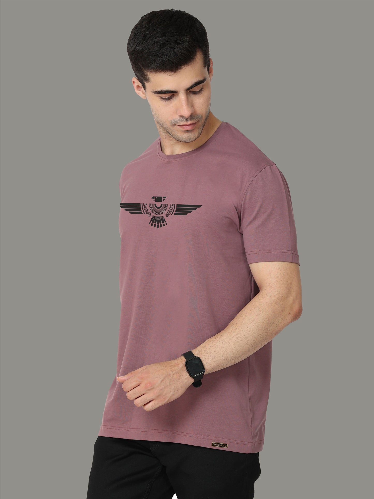 Grape Men's Crew Neck T-Shirts Tribal