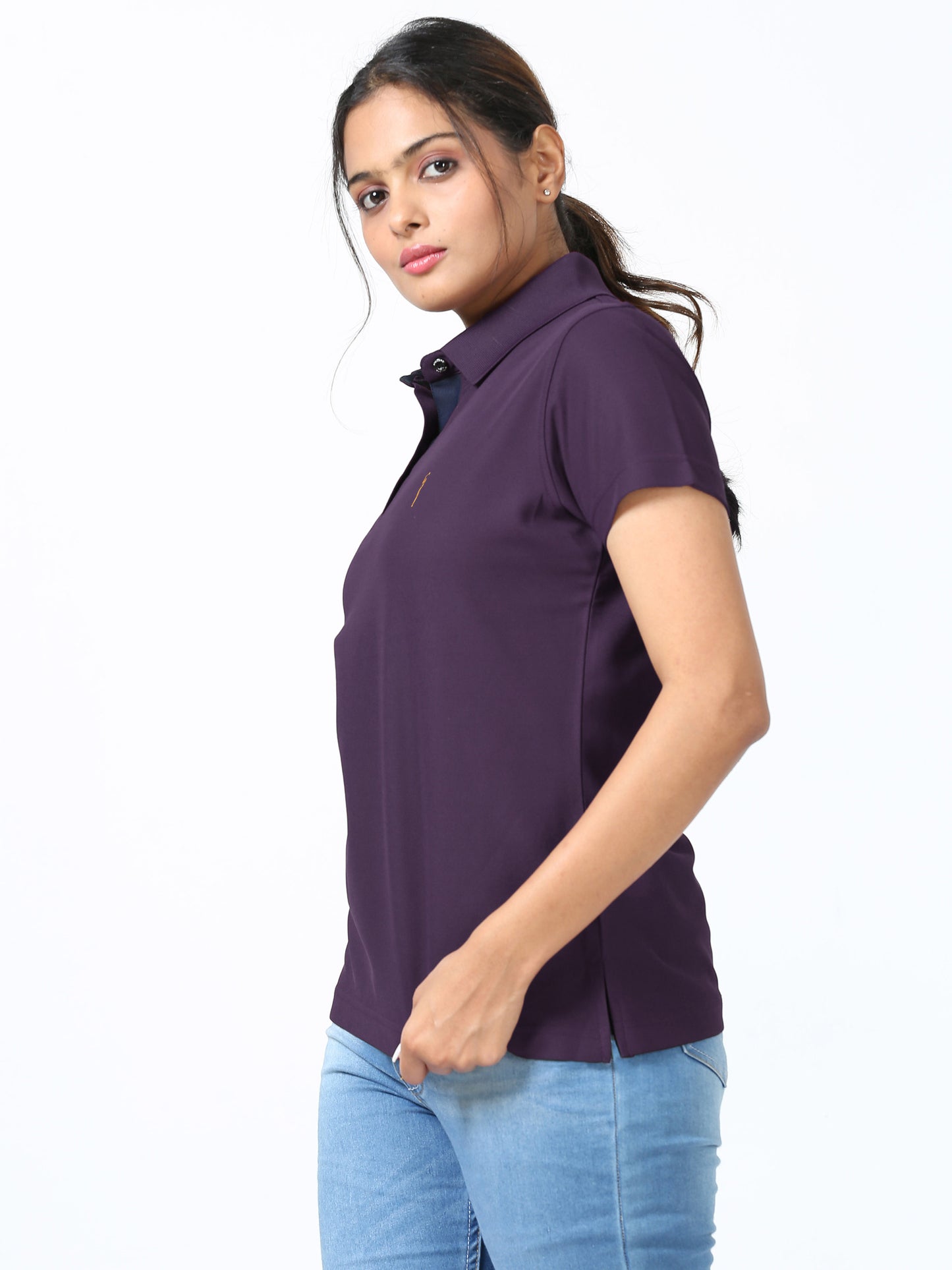Black Currant Women's Premium Golf Polo T-Shirt