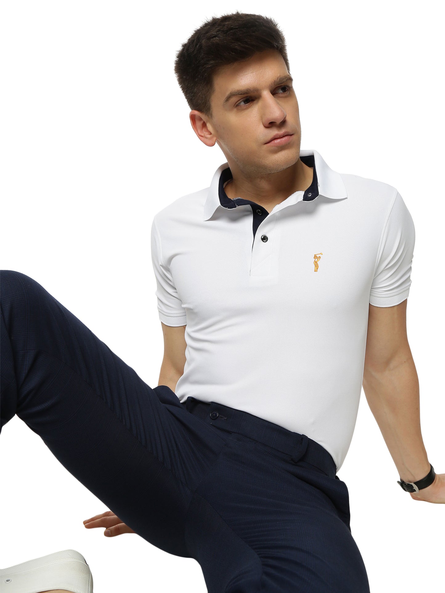 White Premium Golf Polo T-Shirt