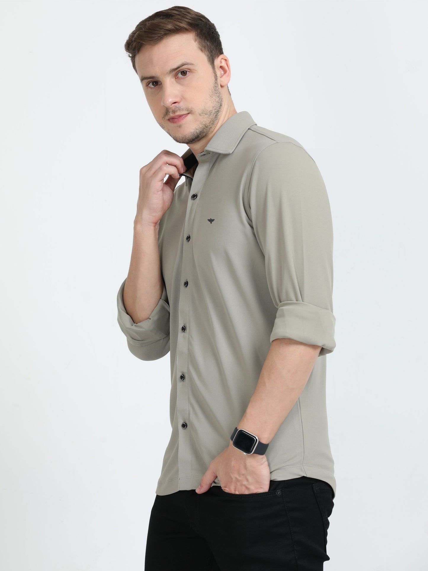 Moose Men's Grey Premium Nano-Dry Shirt