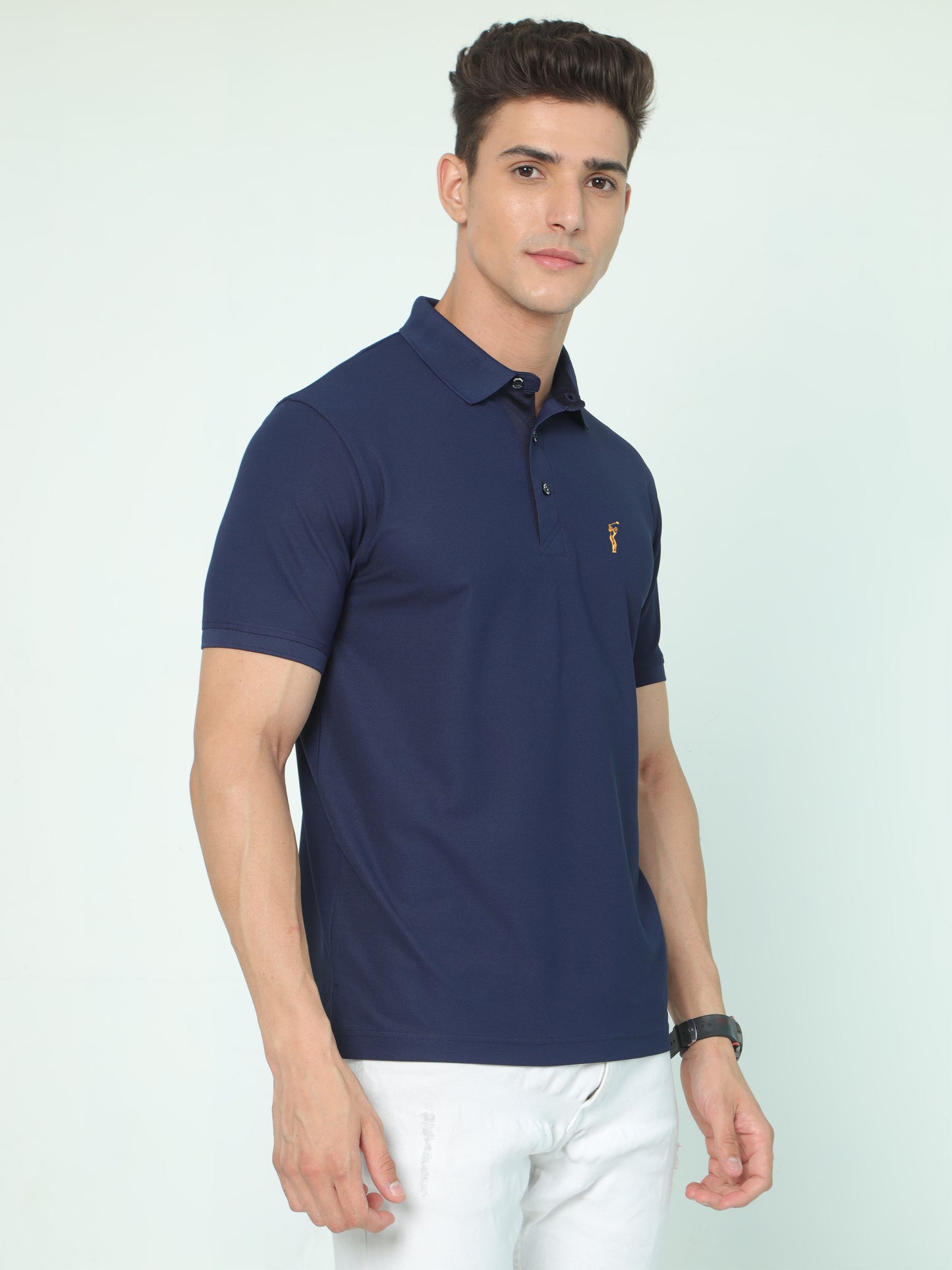 Navy Blue Polo T Shirt for Men