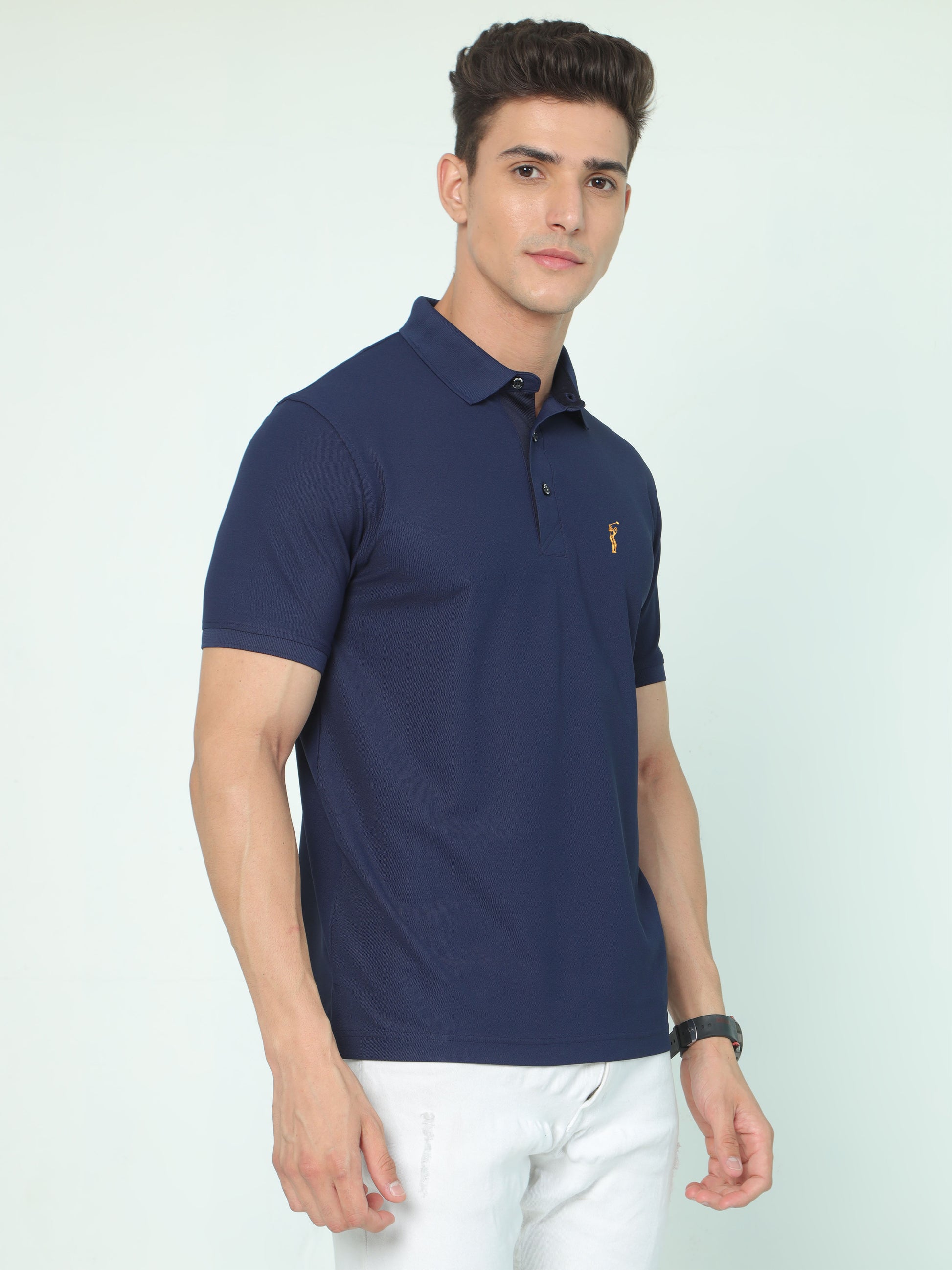 Navy Blue Polo T Shirt for Men