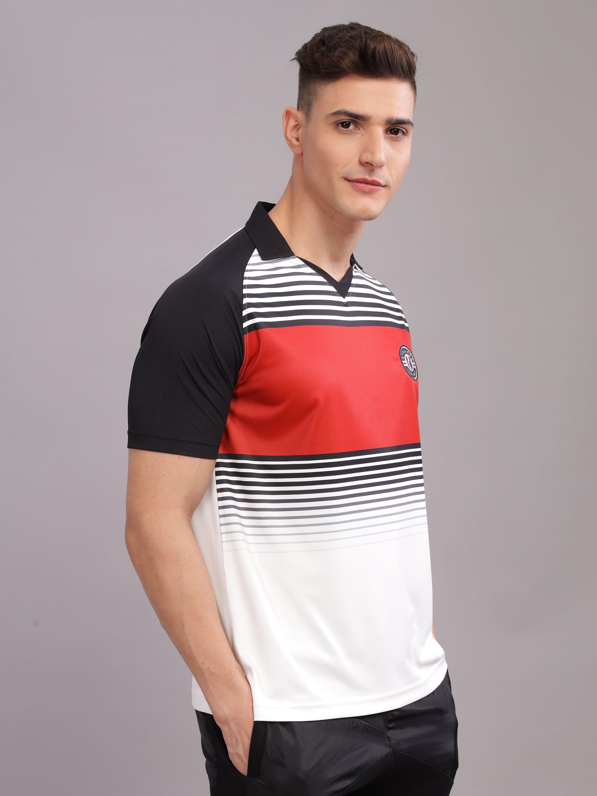 Red Regular Fit Men's Active Wear T Shirt