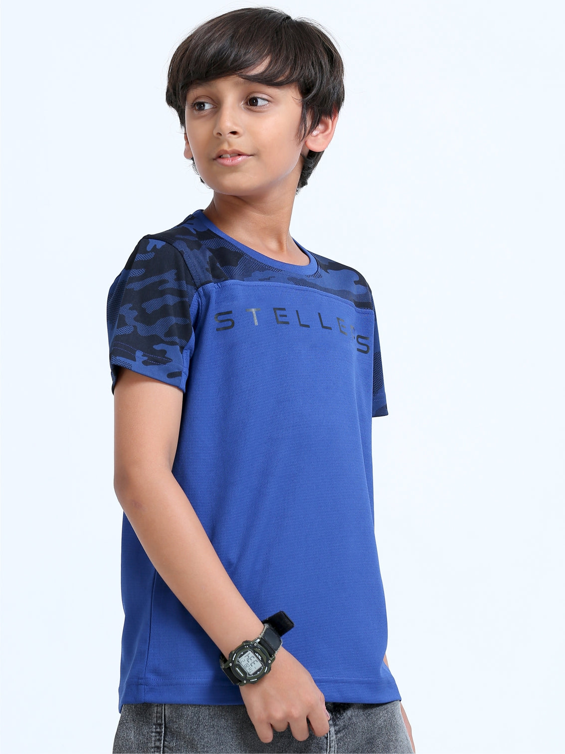 Royal Blue Camo Boy's T-Shirt