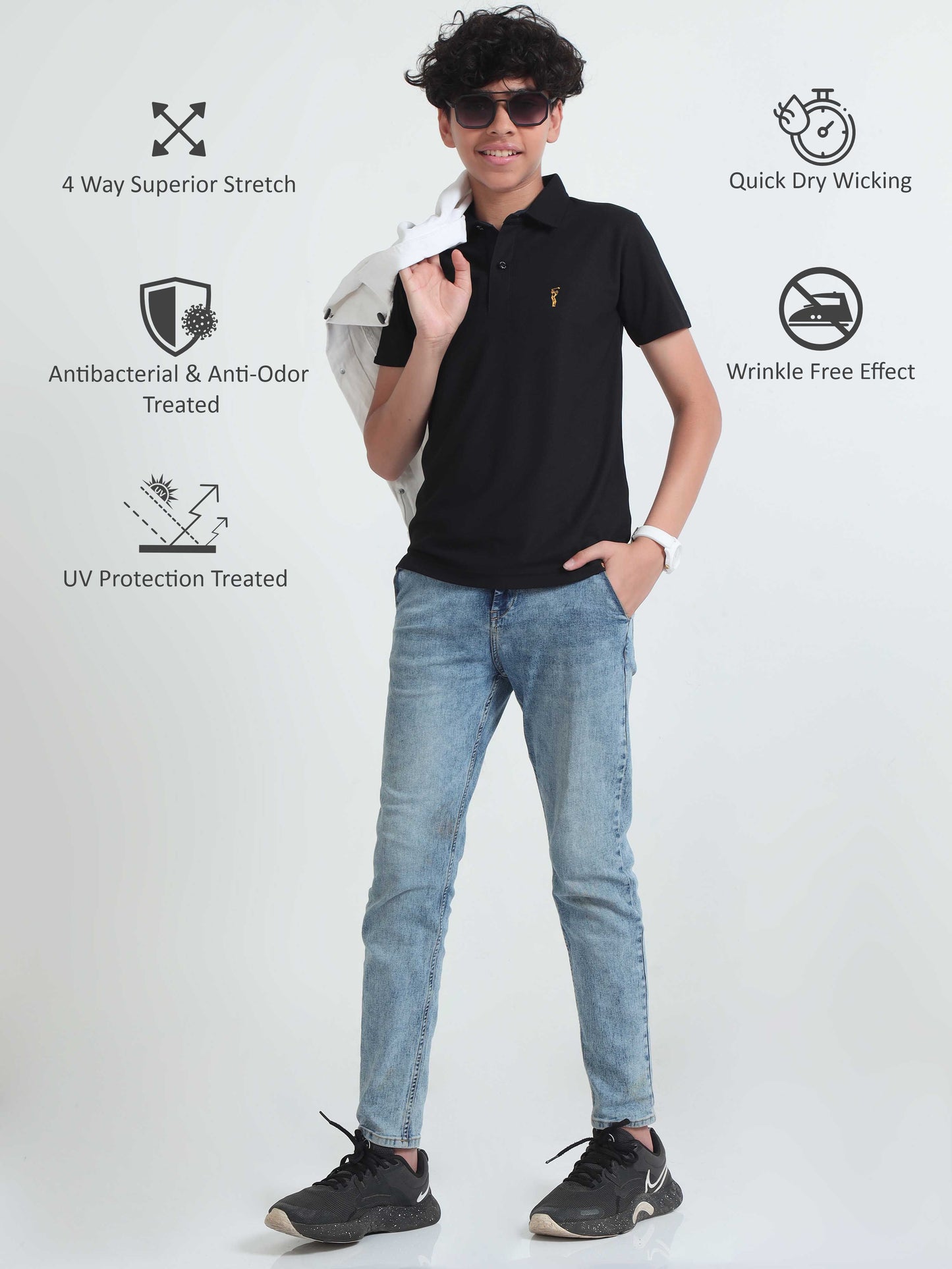 Black Premium Golf Polo T-Shirt