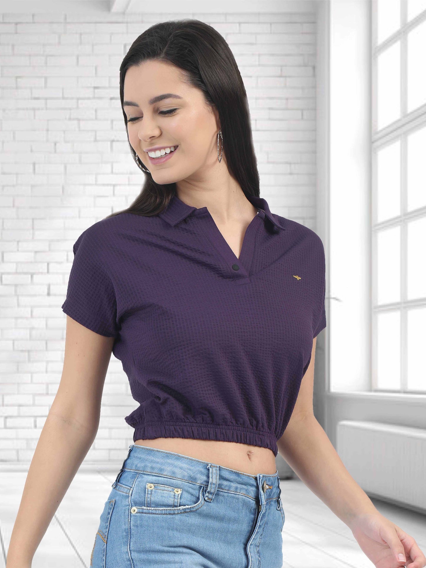 Black Currant Women's Crop Tops