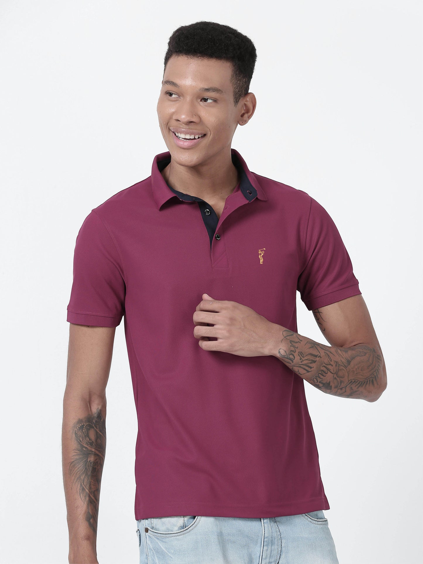 Megenta Polo T Shirt for Men