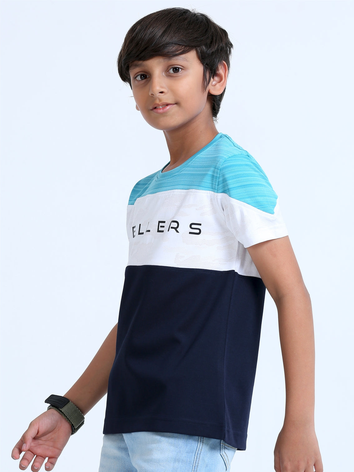 Navy Blue Center Panel T-Shirt