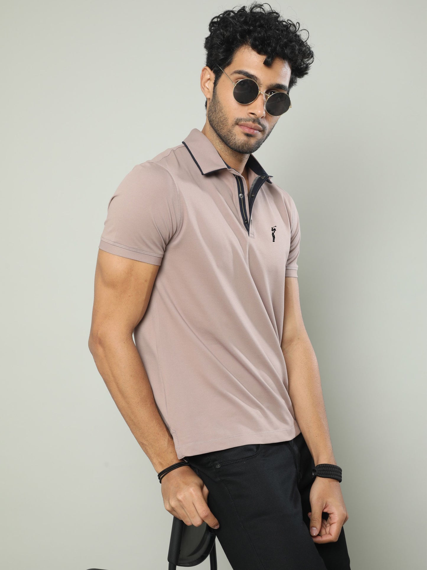Shadow Grey Men Premium SoftBerry PQ Polo T-Shirt