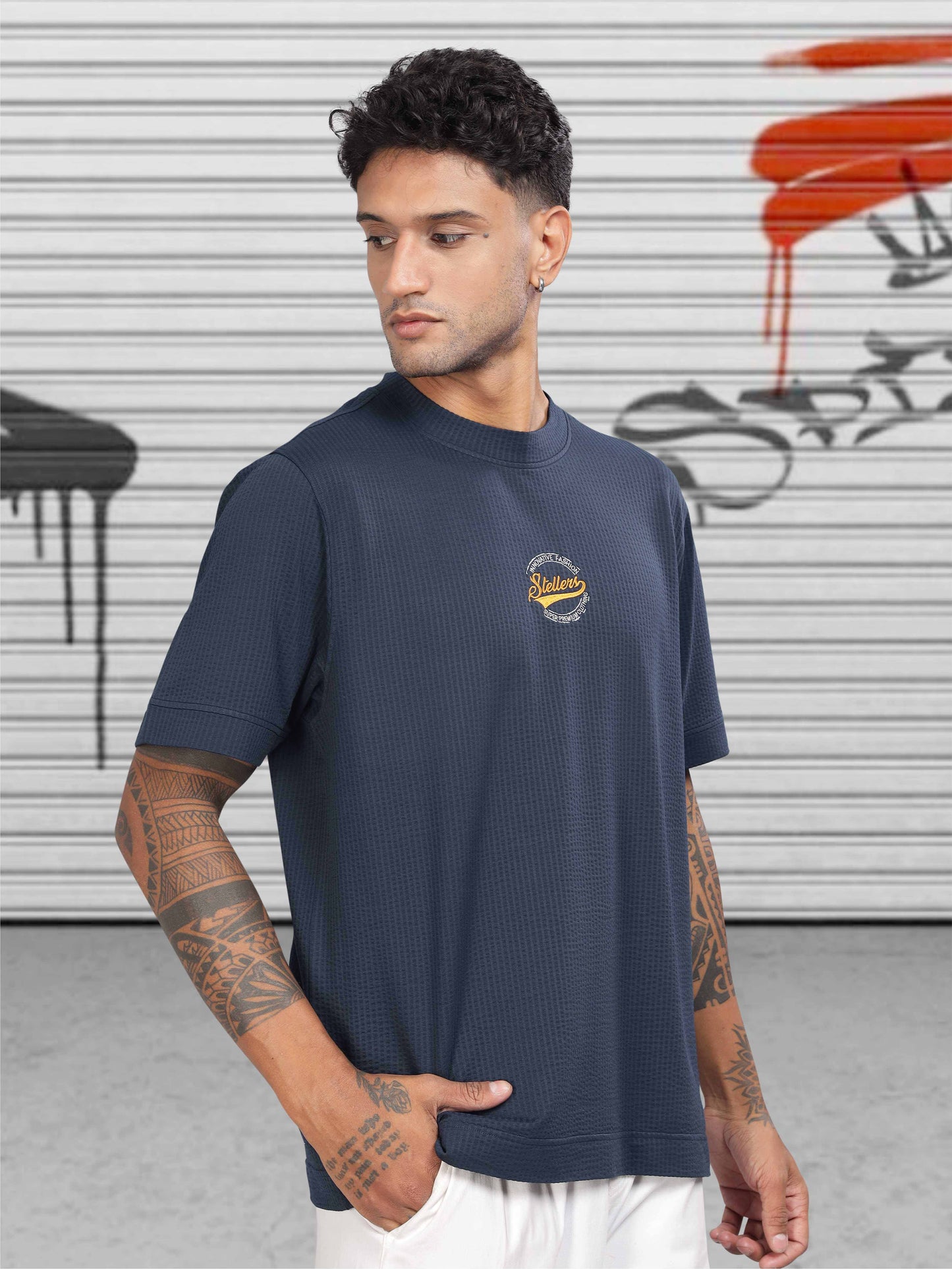 Navy Blue Men's Oversize T-Shirt