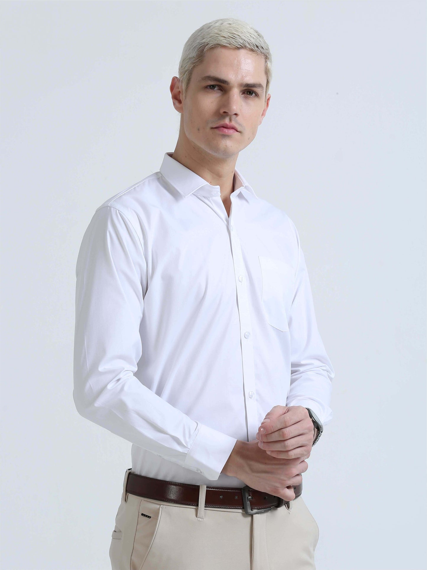 White Men's Premium Poplin Office Formals