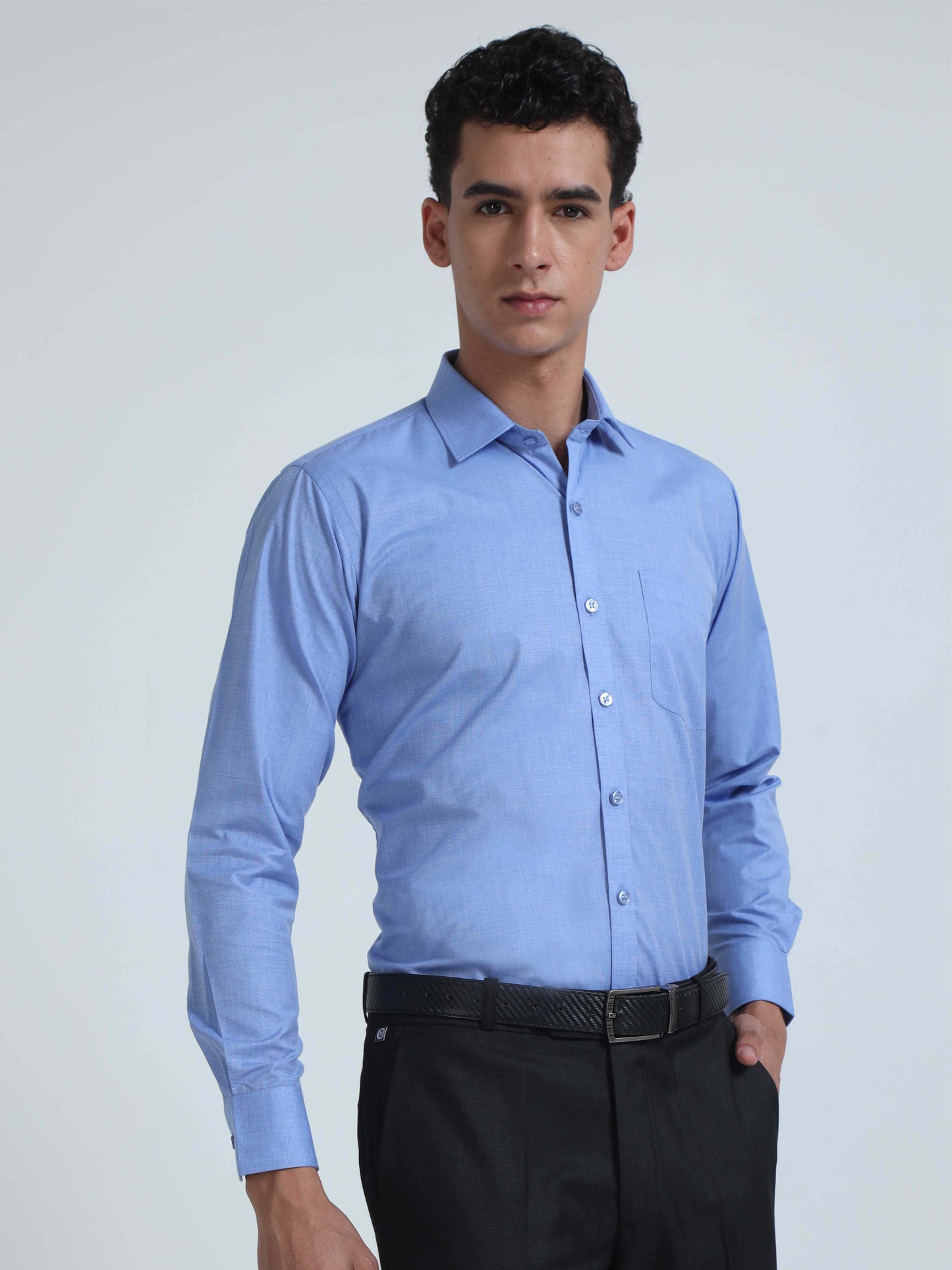 Filla Blue Premium Filla Fill Formal Shirts for Men