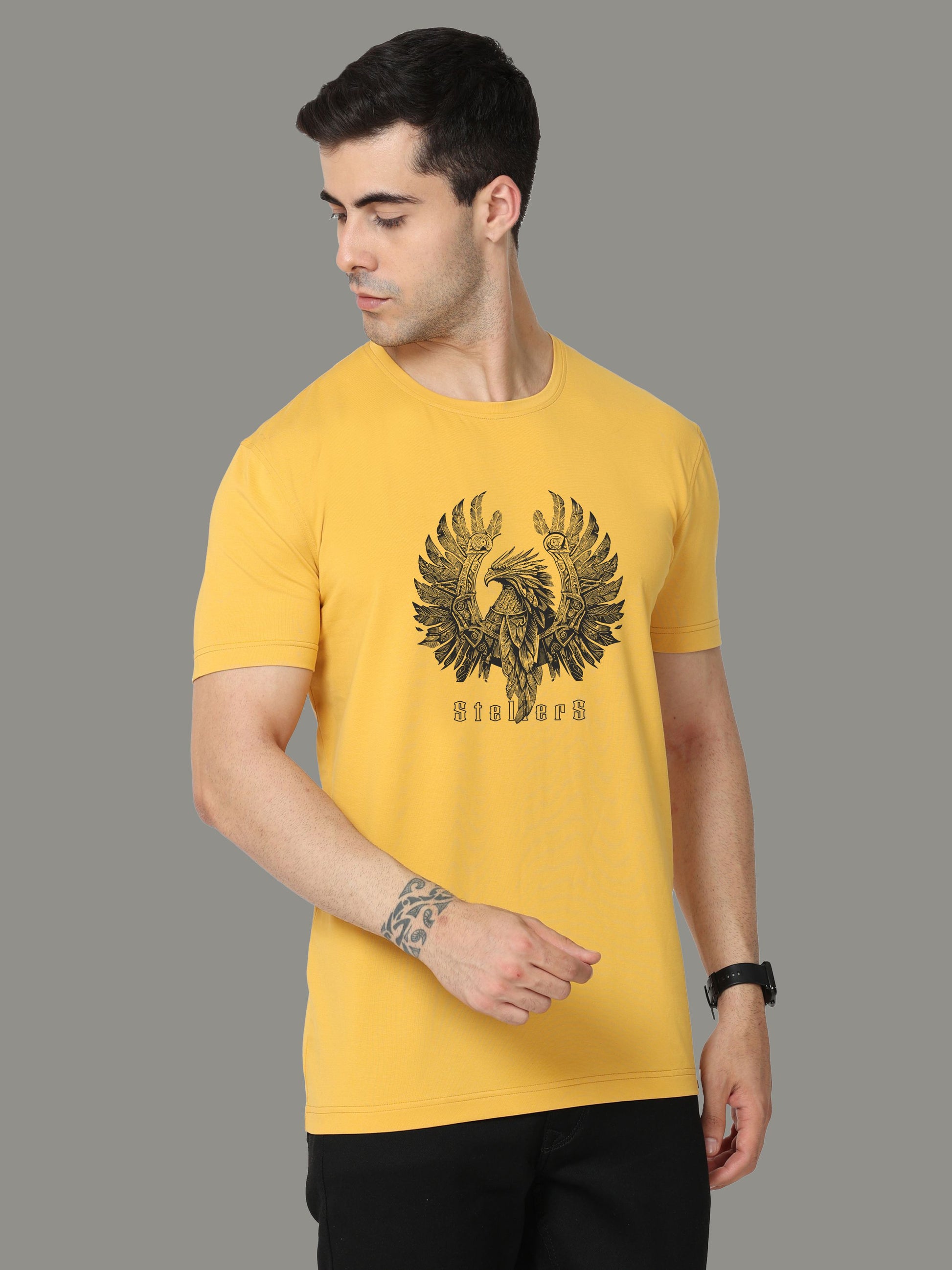 Mustard Warrior Men’s Crew Neck T Shirt