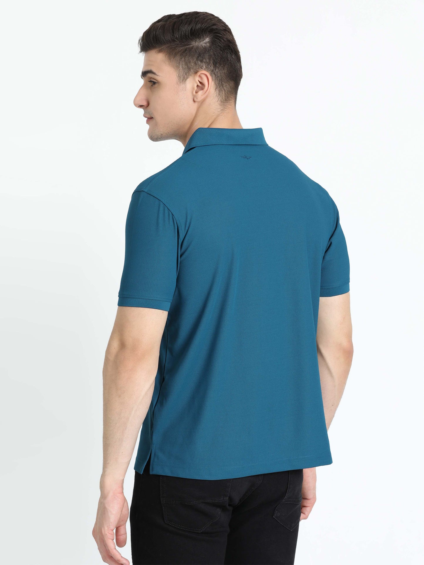 Teal Green Polo T Shirt for Men 