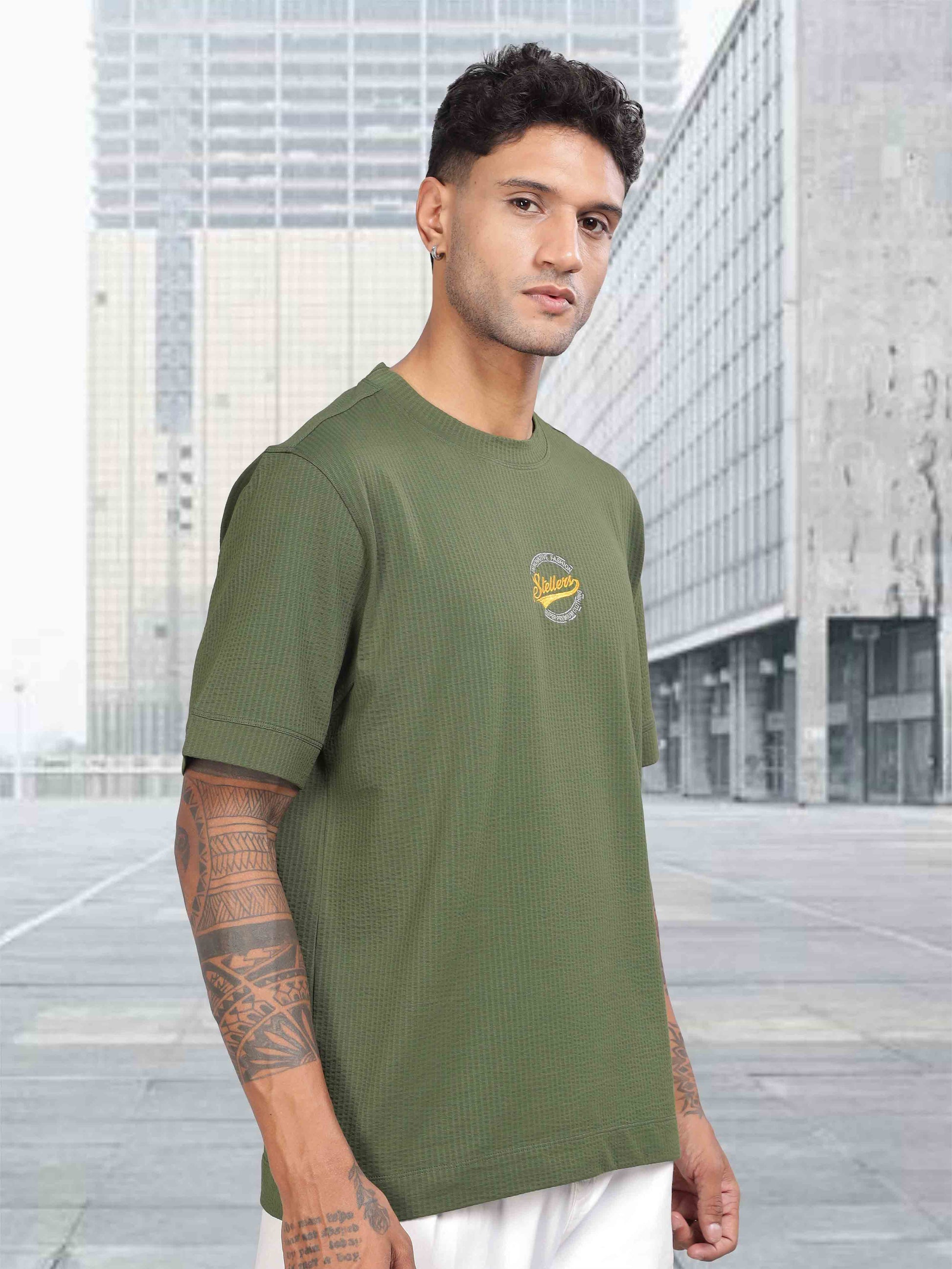 Olive Green Oversize T Shirt for Men