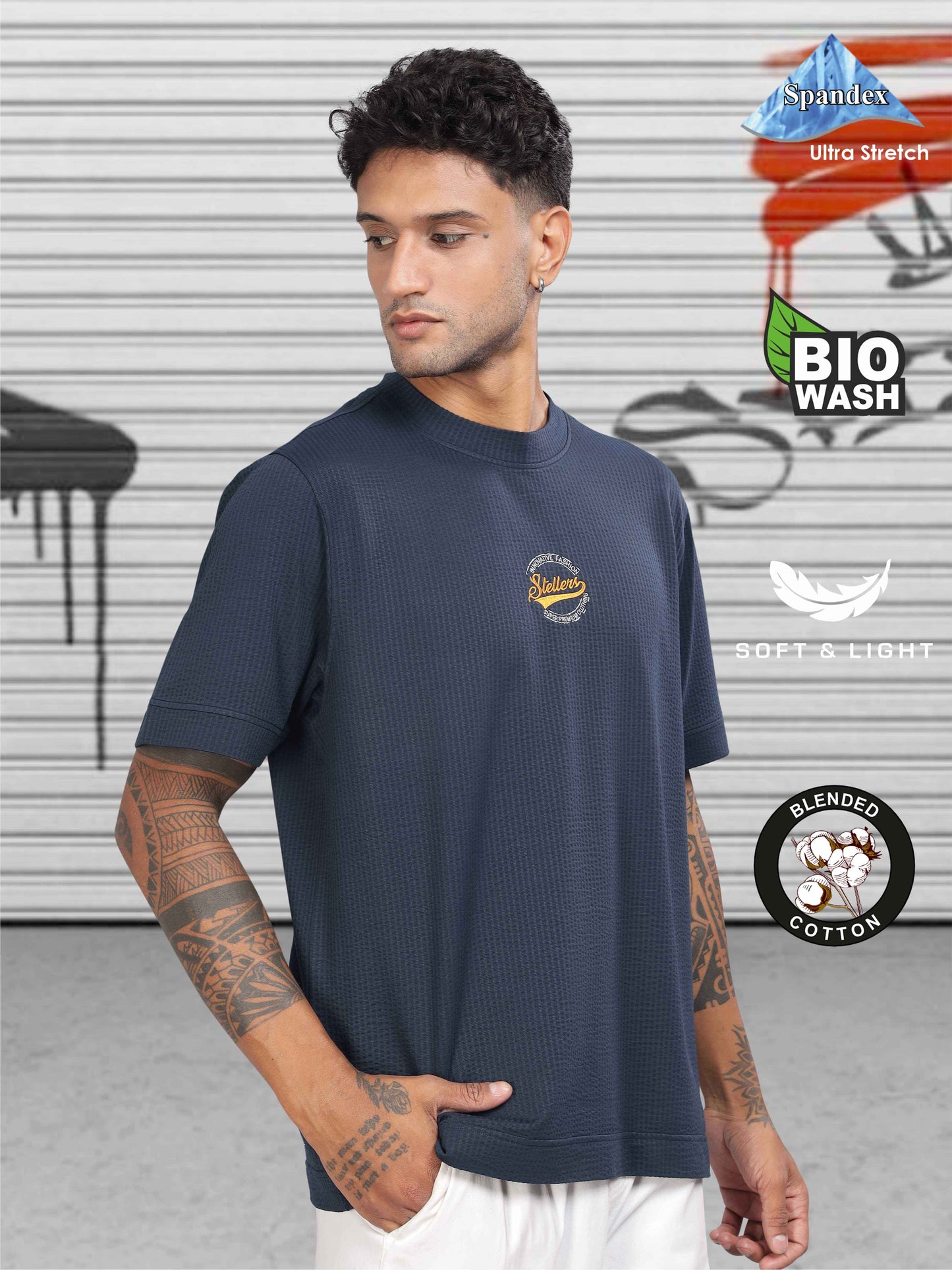 Navy Blue Men's Oversize T Shirts
