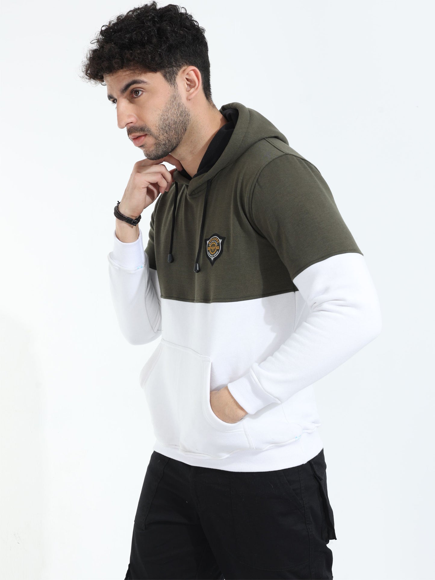Olive Green Men's Premium Sweatshirt
