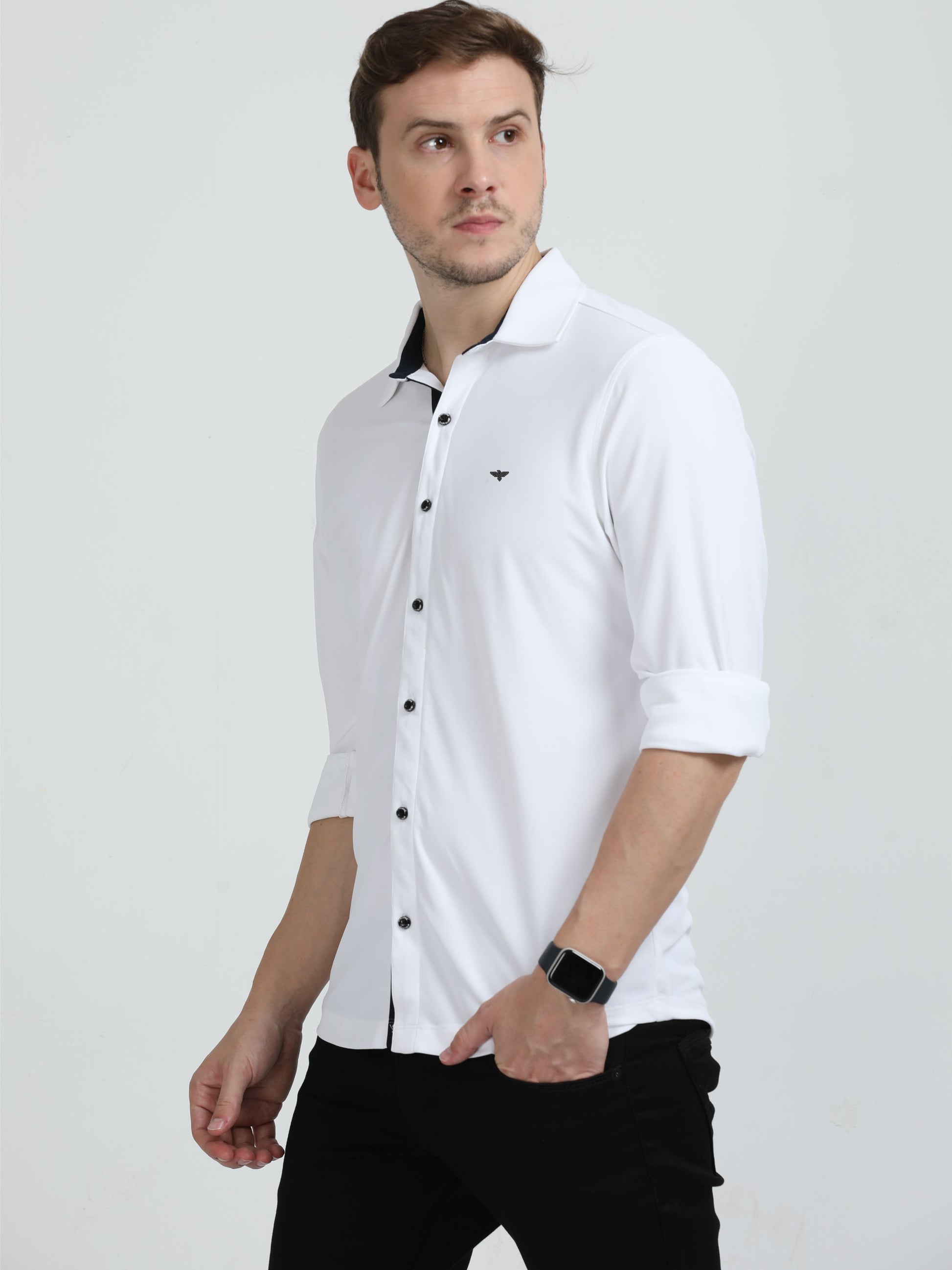 White Men's Casual Shirts -Nano Dry Shirt