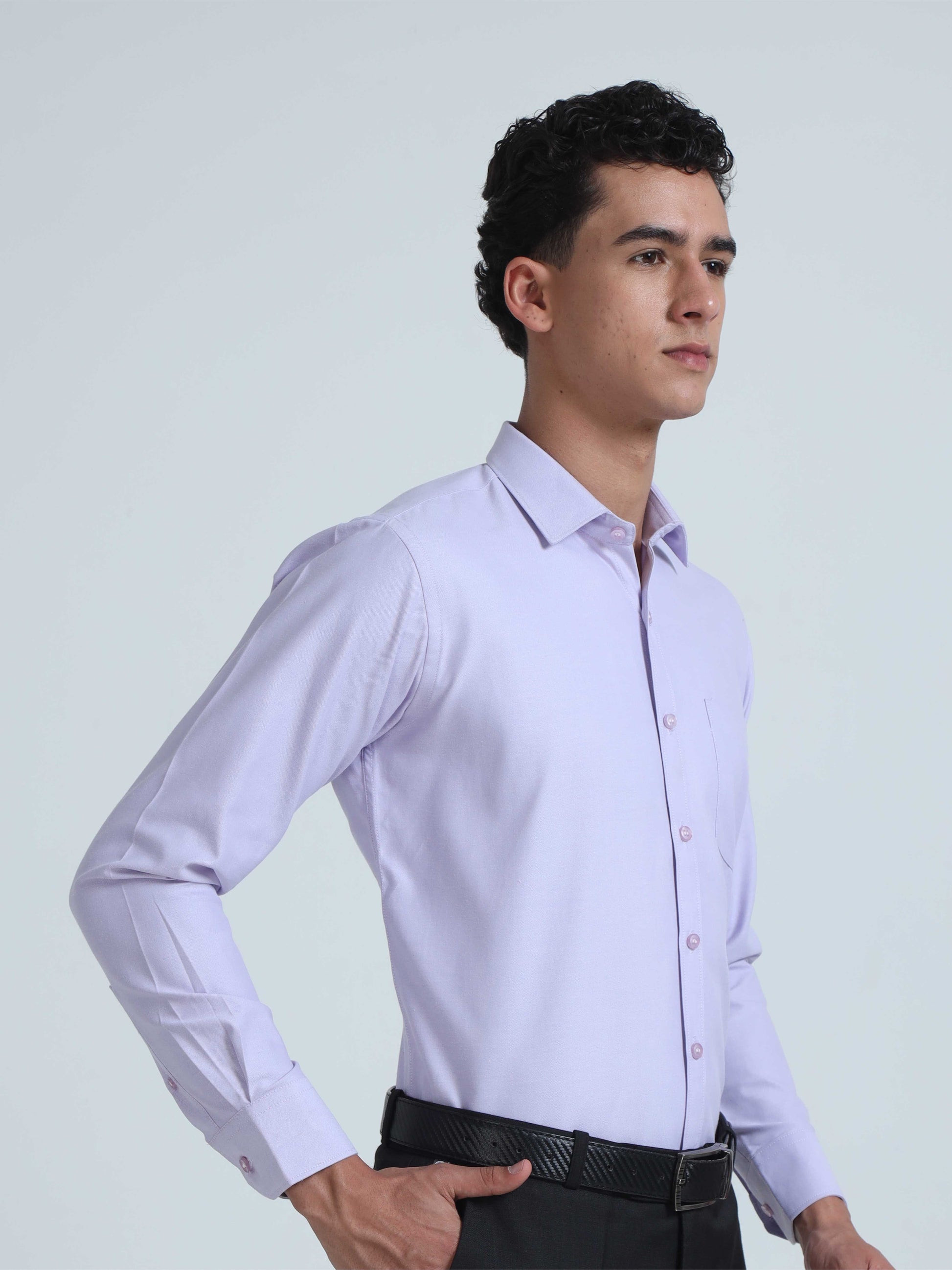 Light Purple Oxford Formal Shirt for Men