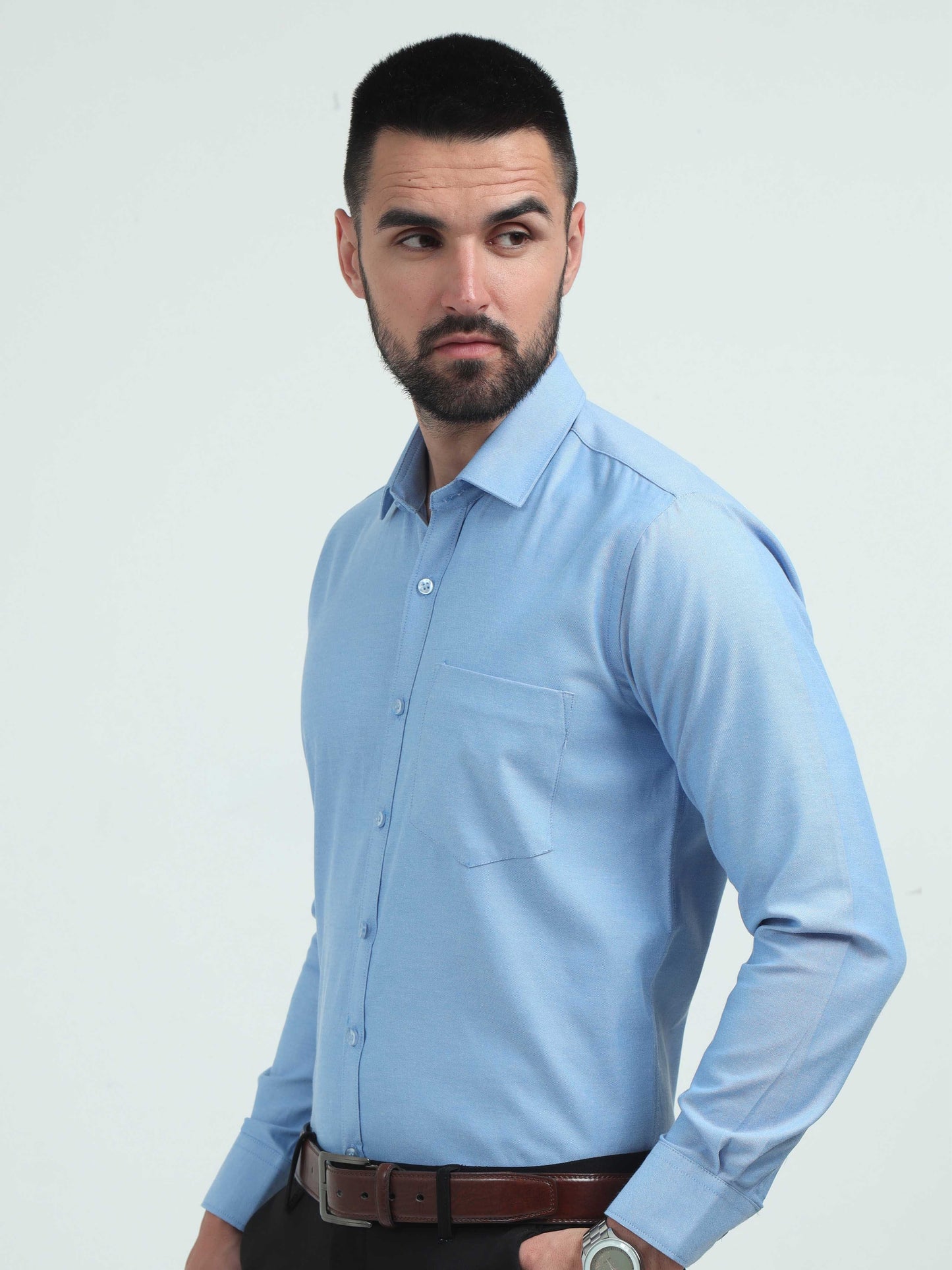 Bright Blue Men's Premium Oxford Office Formals