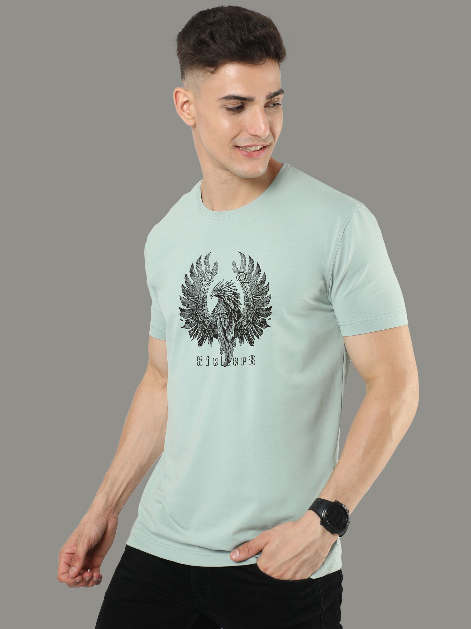 Ocean Green Men’s Crew Neck T Shirt - Round Neck T Shirts