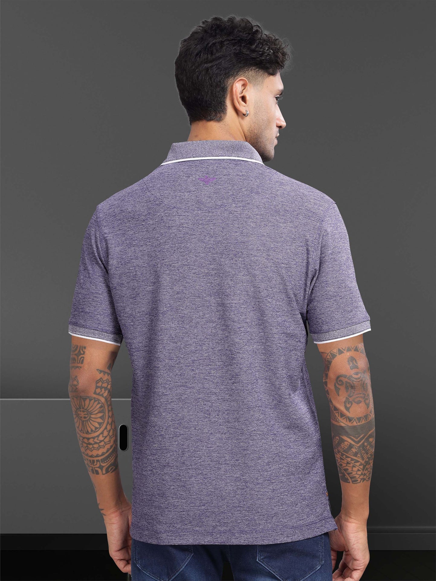 Purple Mist Men's Tipping Polo T-Shirt
