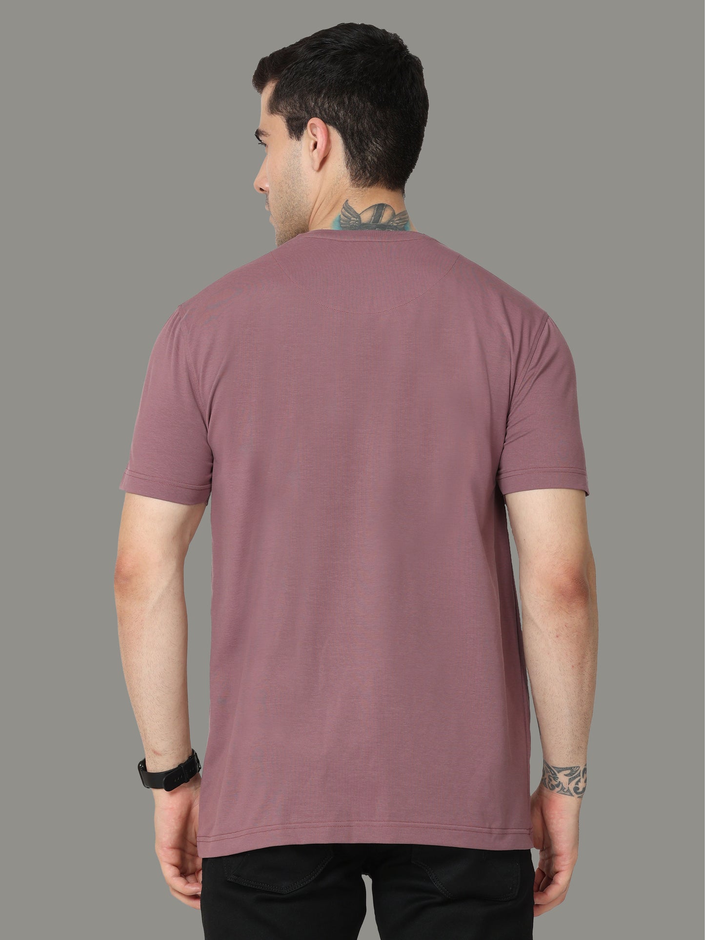 Mauve Explore Print Men’s Crew Neck T Shirt