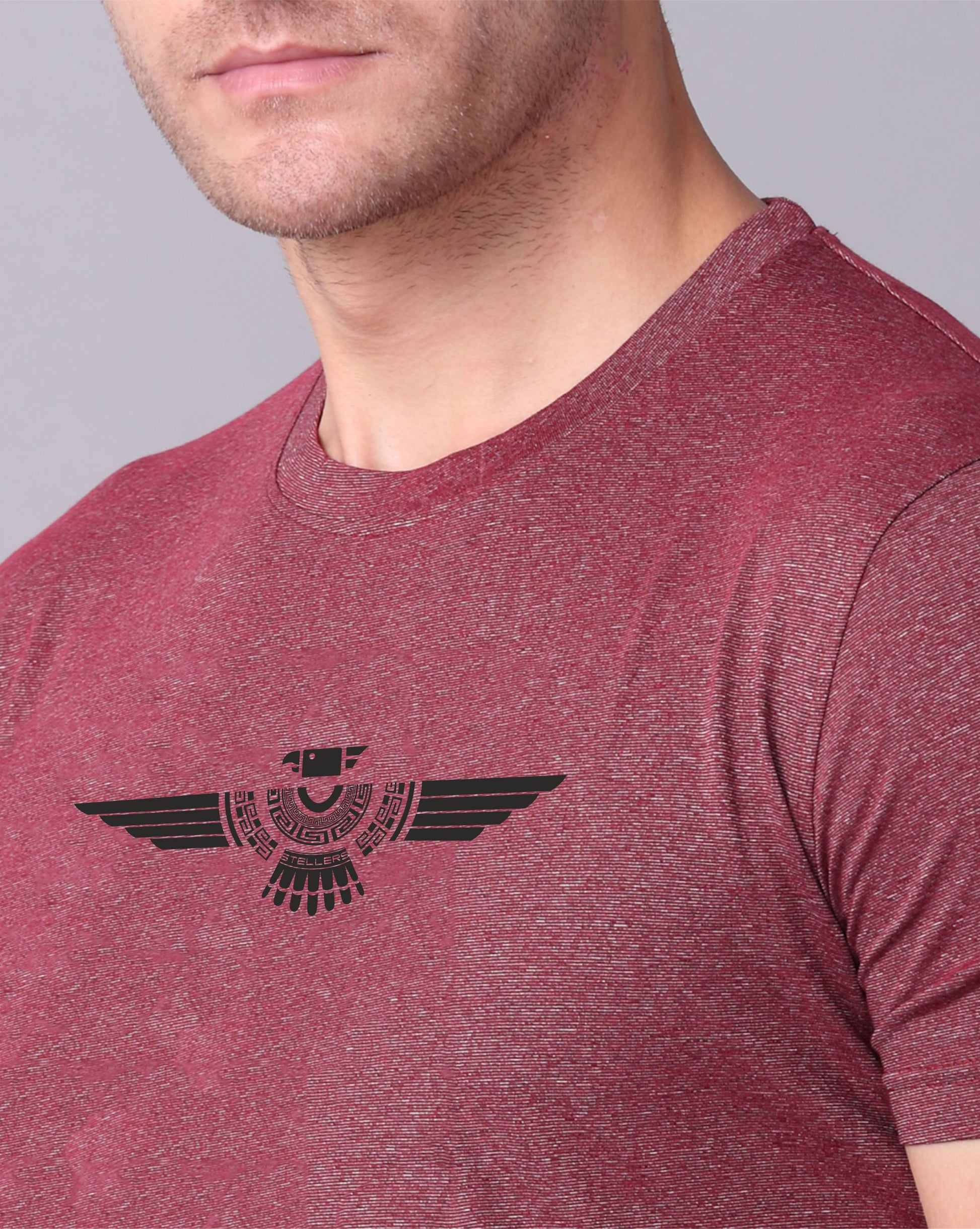 Maroon Men's Round Neck T Shirt