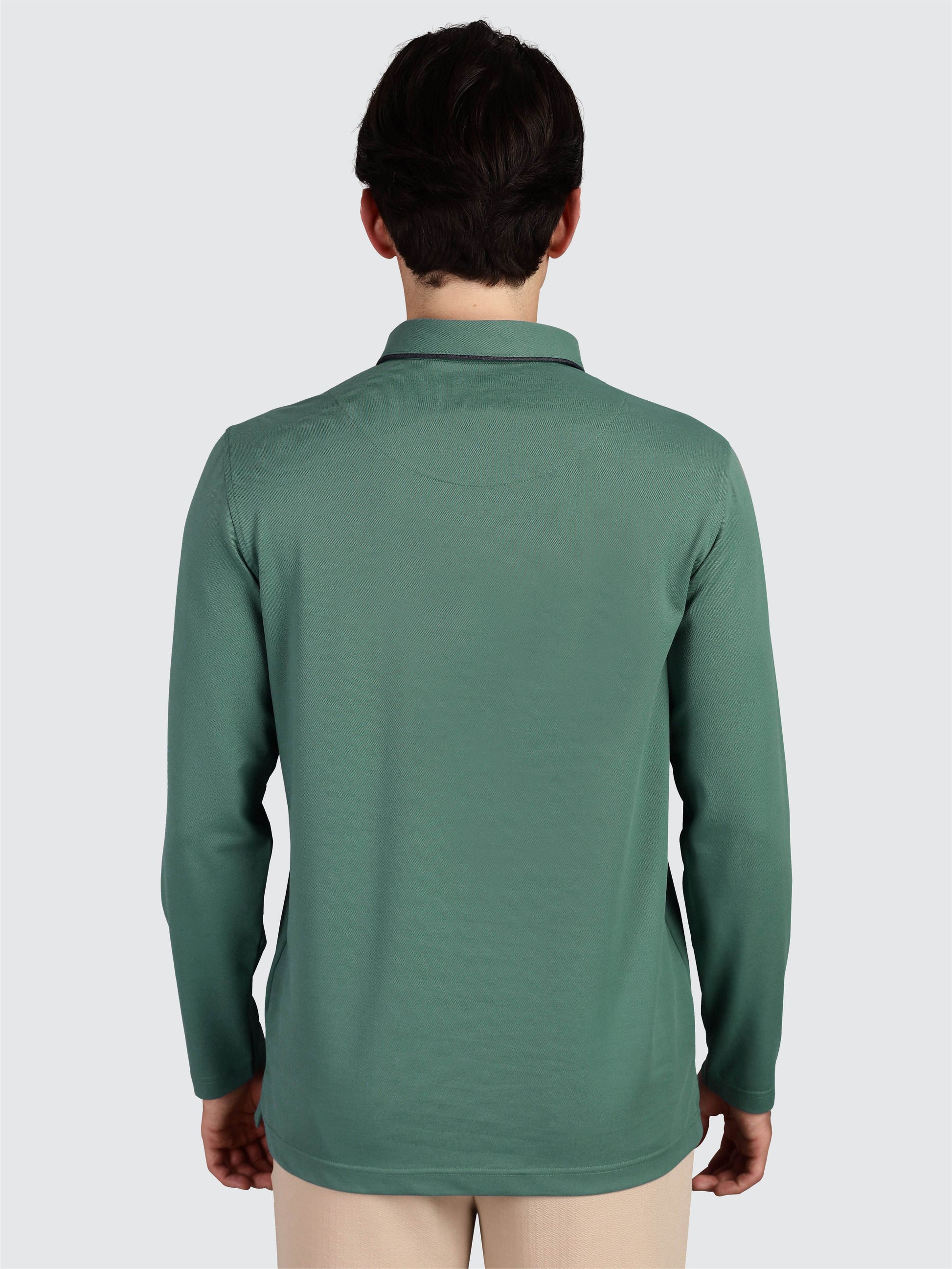 Green Soft Berry PQ Full Sleeve Polo T Shirt