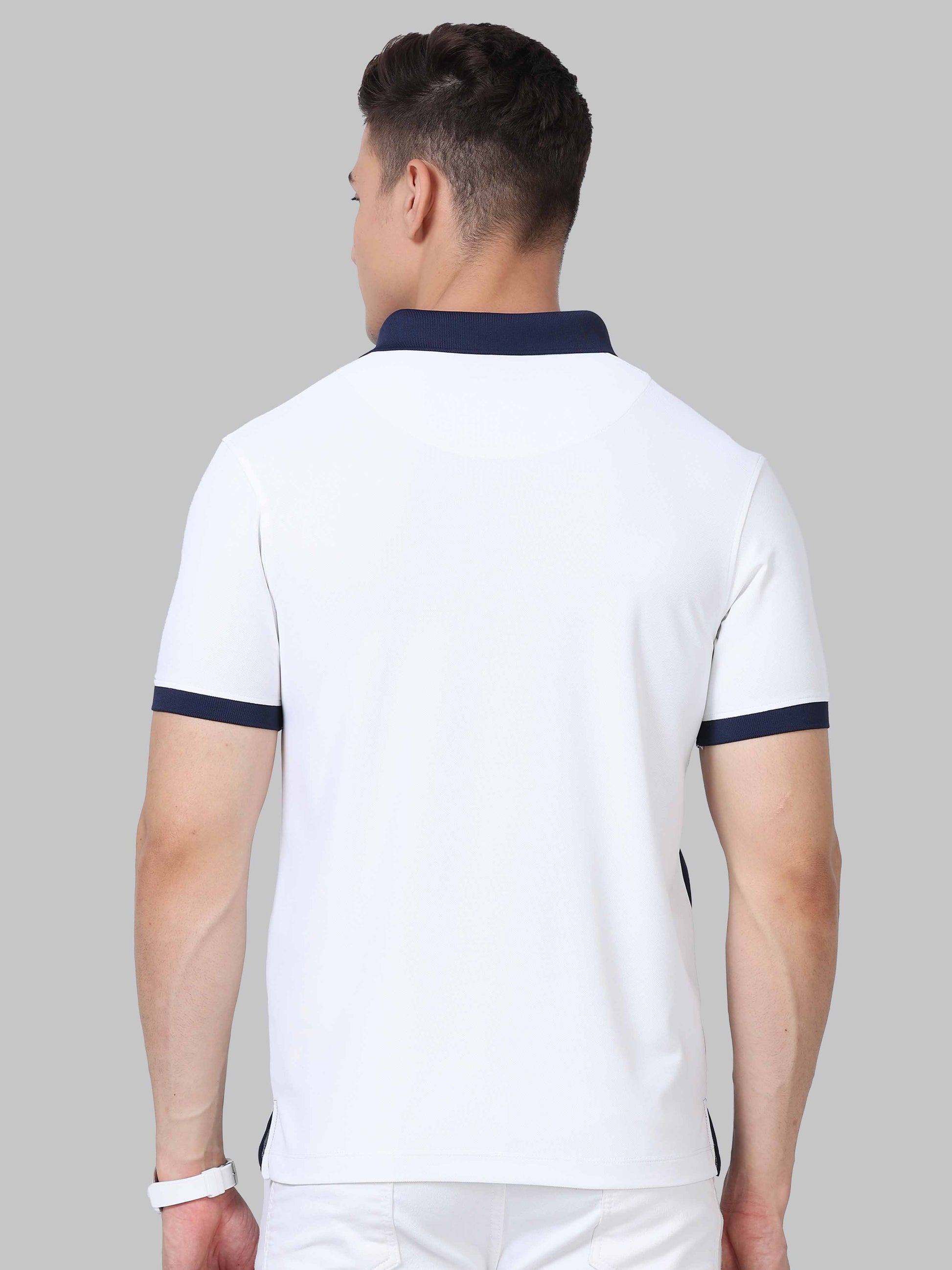 Center Panel Golf Polo T Shirt for Men