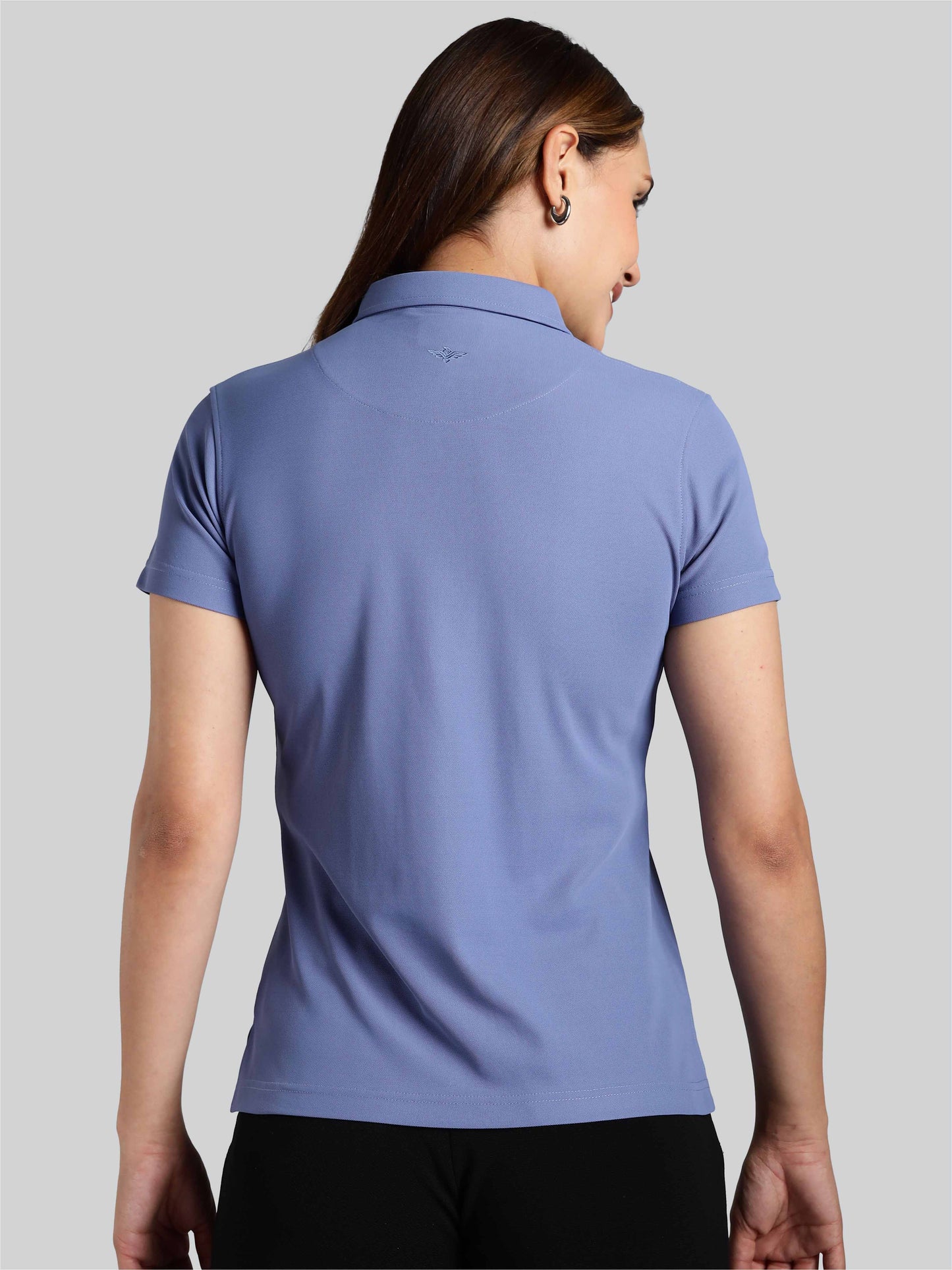 Women's Purple Blue Premium Golf Polo T-Shirt