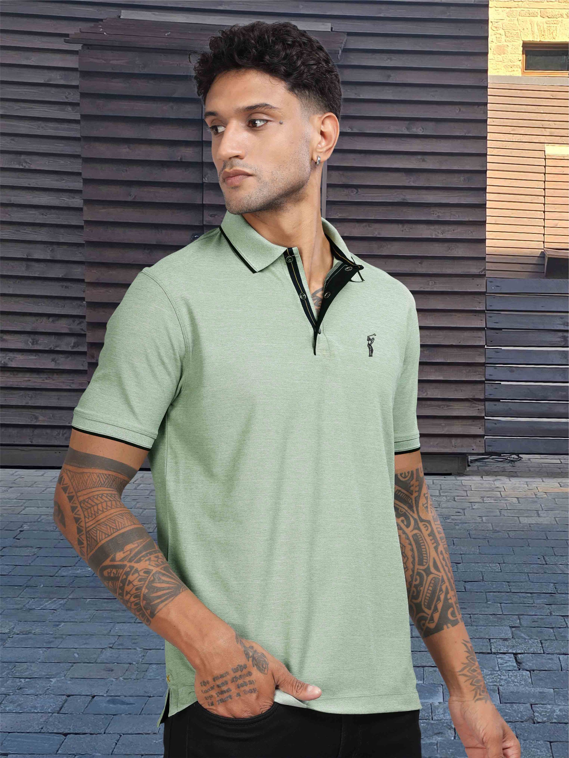 Ocean Milange Men's Tipping Polo T Shirt