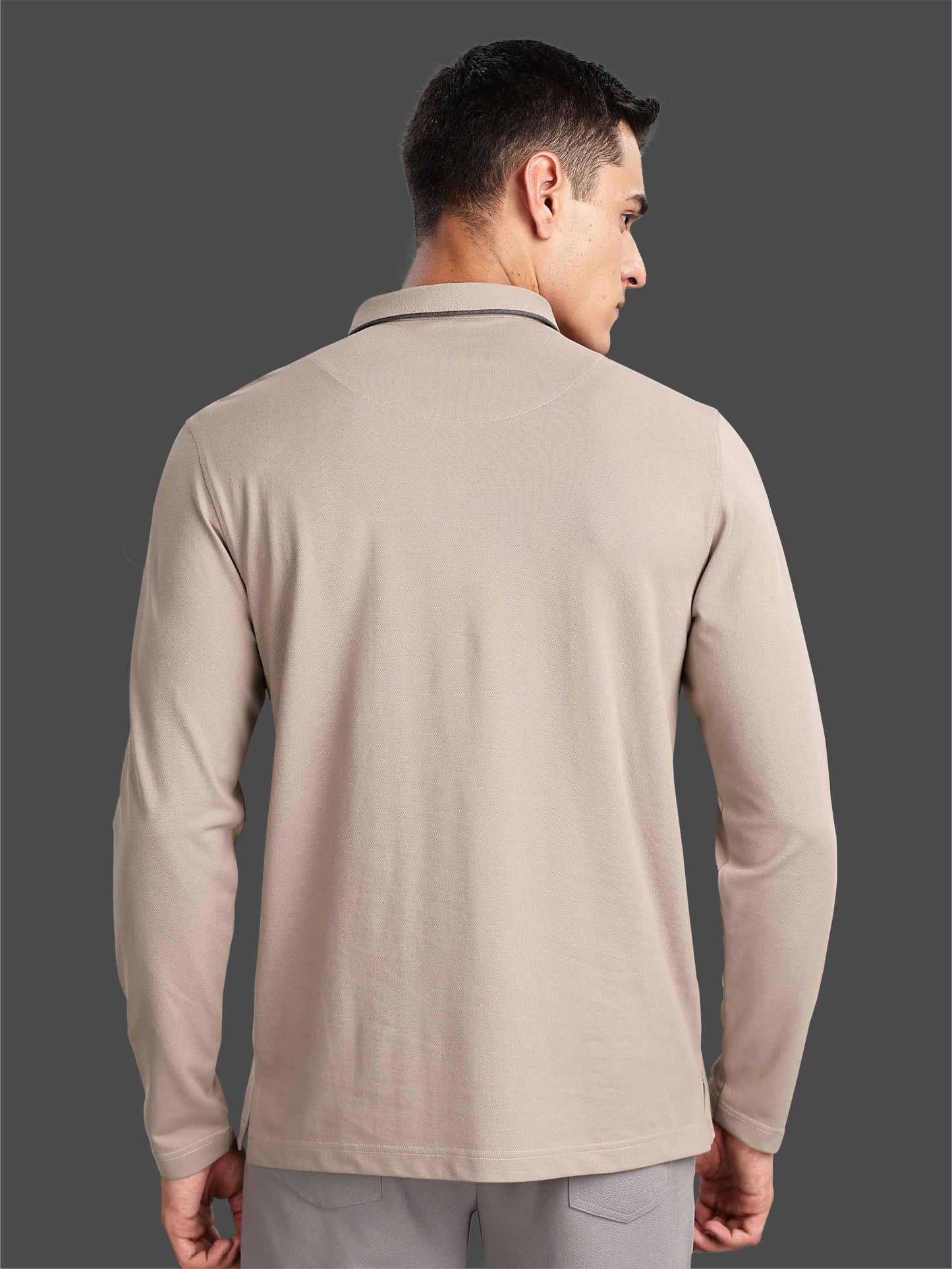 Moose Grey Soft Berry PQ  Full Sleeve T Shirt For Men 