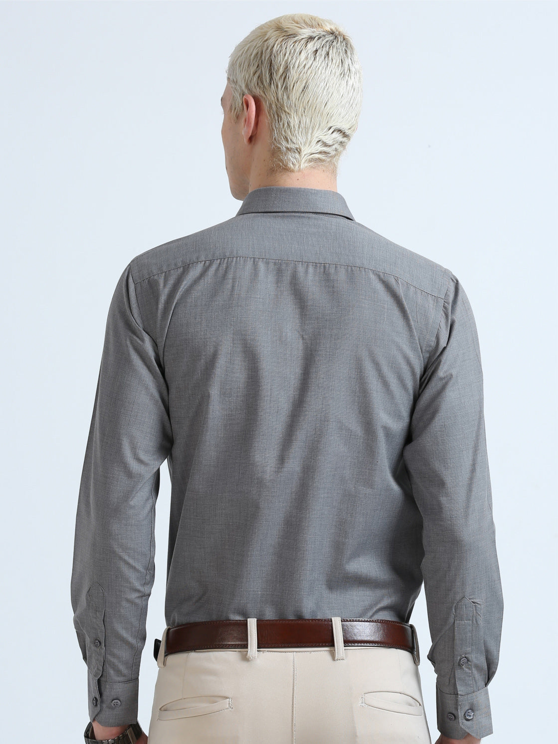 Milange Grey  Men's Premium Filla Fill Office Formals