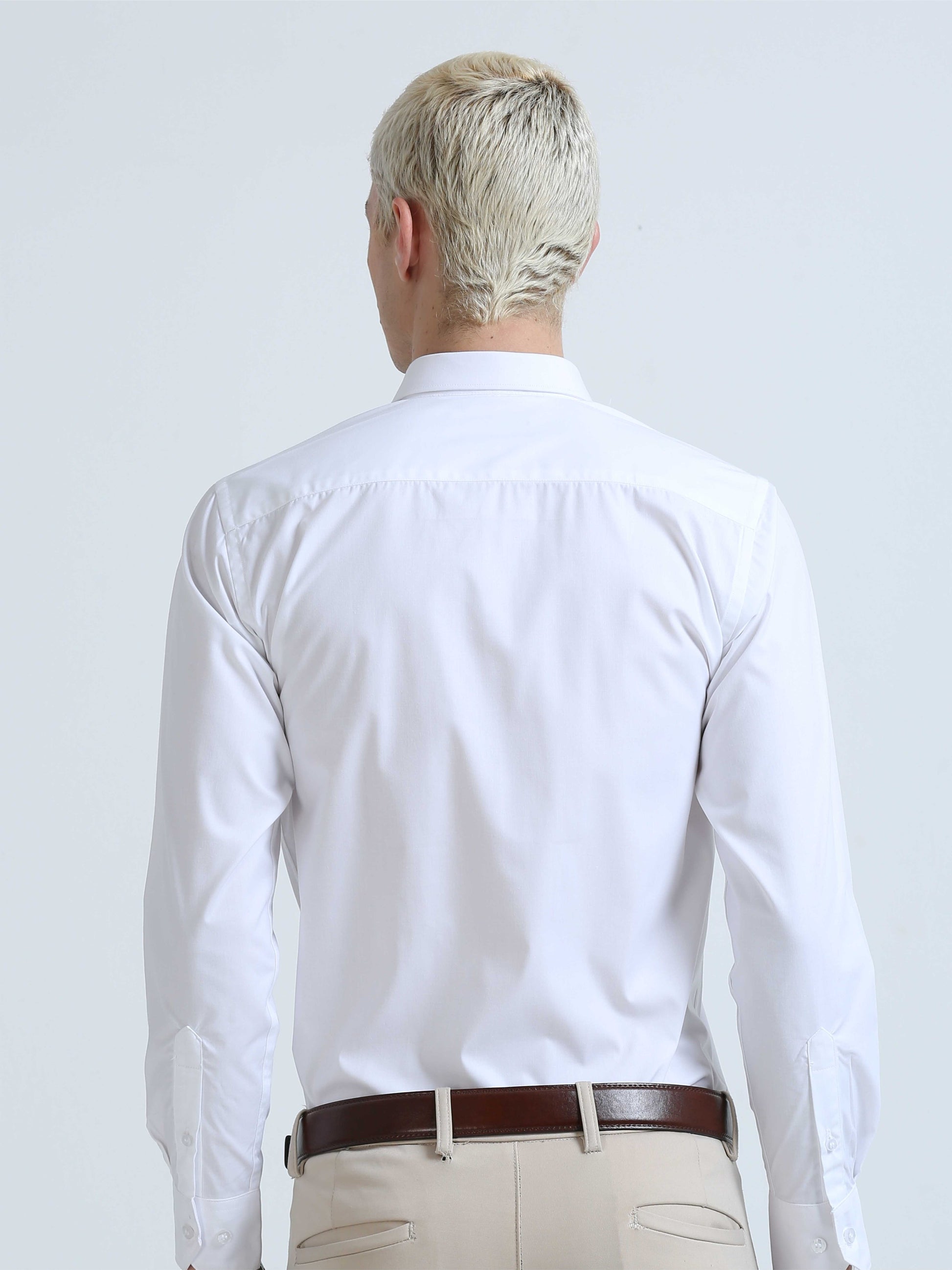 White Poplin Shirt Plus Size Shirts for Men 