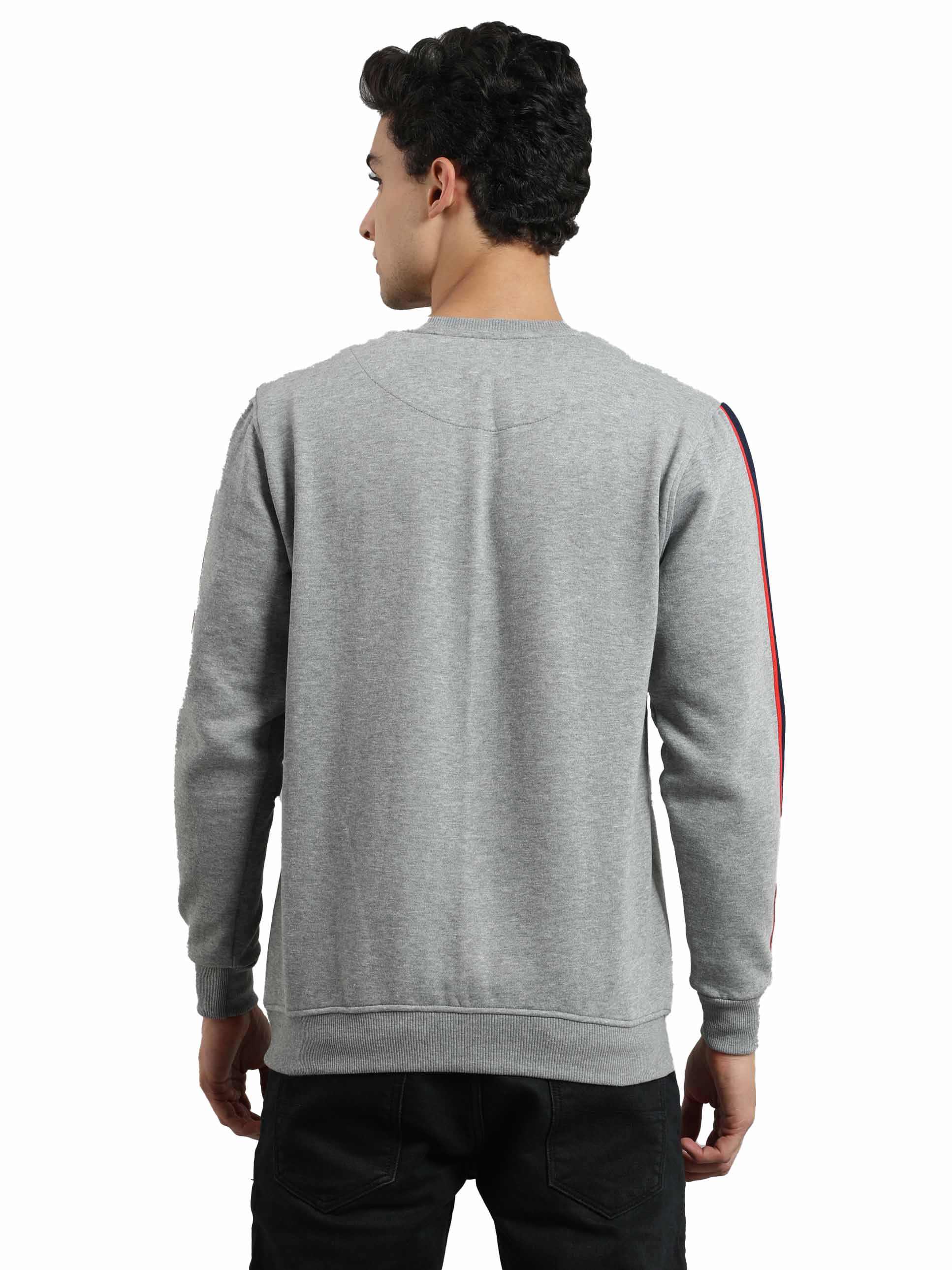 Grey Men's Cotton Crew Neck Sweatshirt
