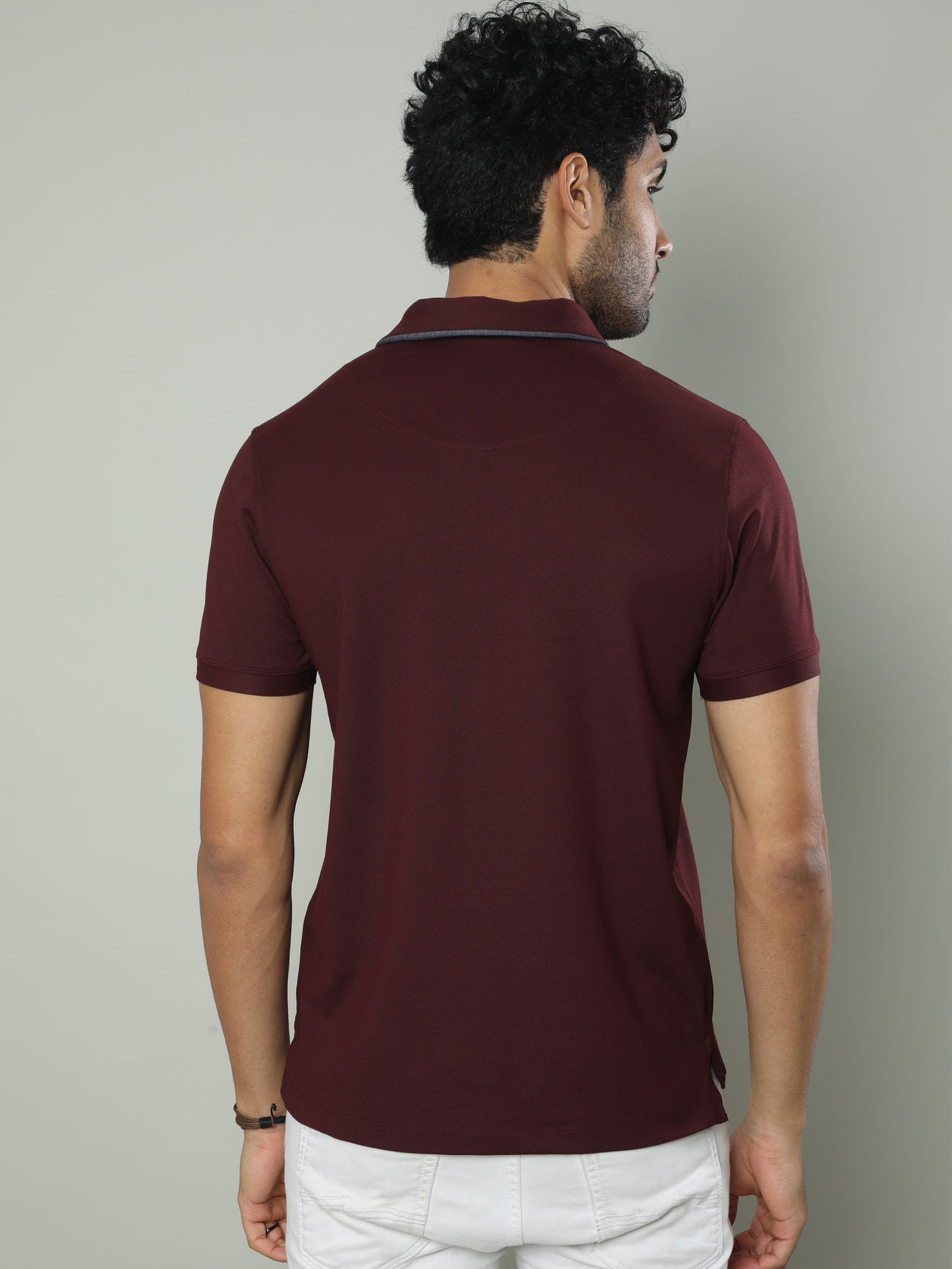 Wine Men Premium SoftBerry PQ Polo T-Shirt