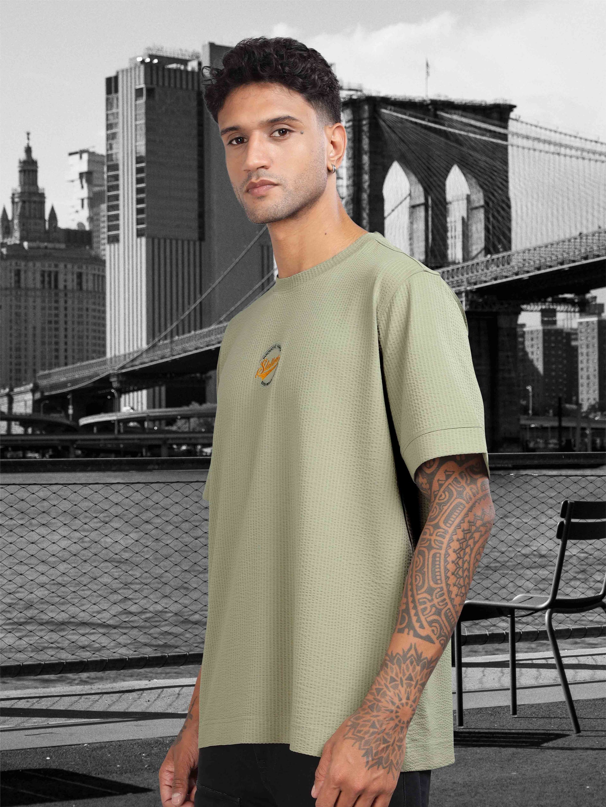 Moose Grey Men's Oversize T Shirt for Men