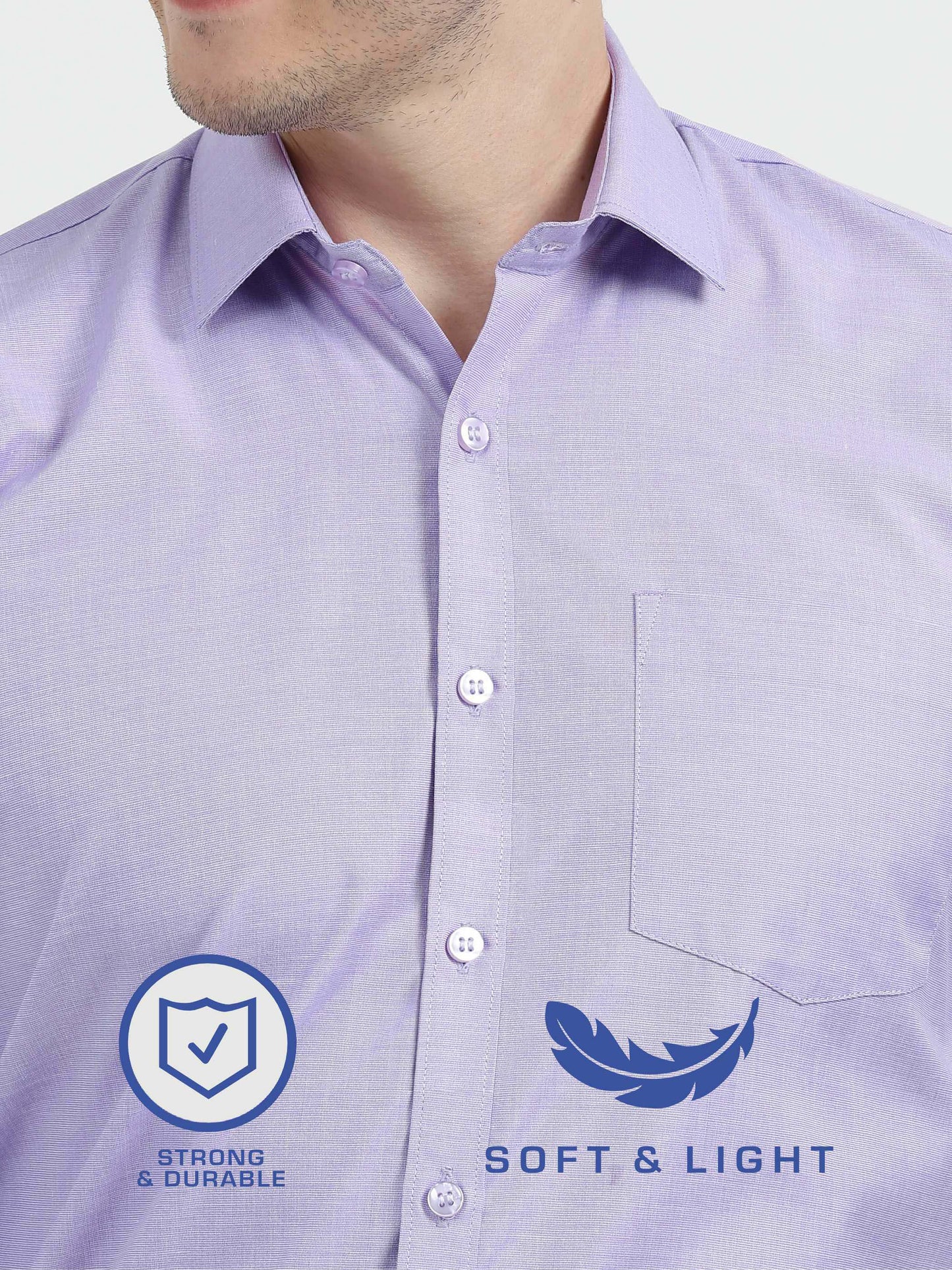 Purple  Men's Premium Filla Fill Office Formals -Plus Size