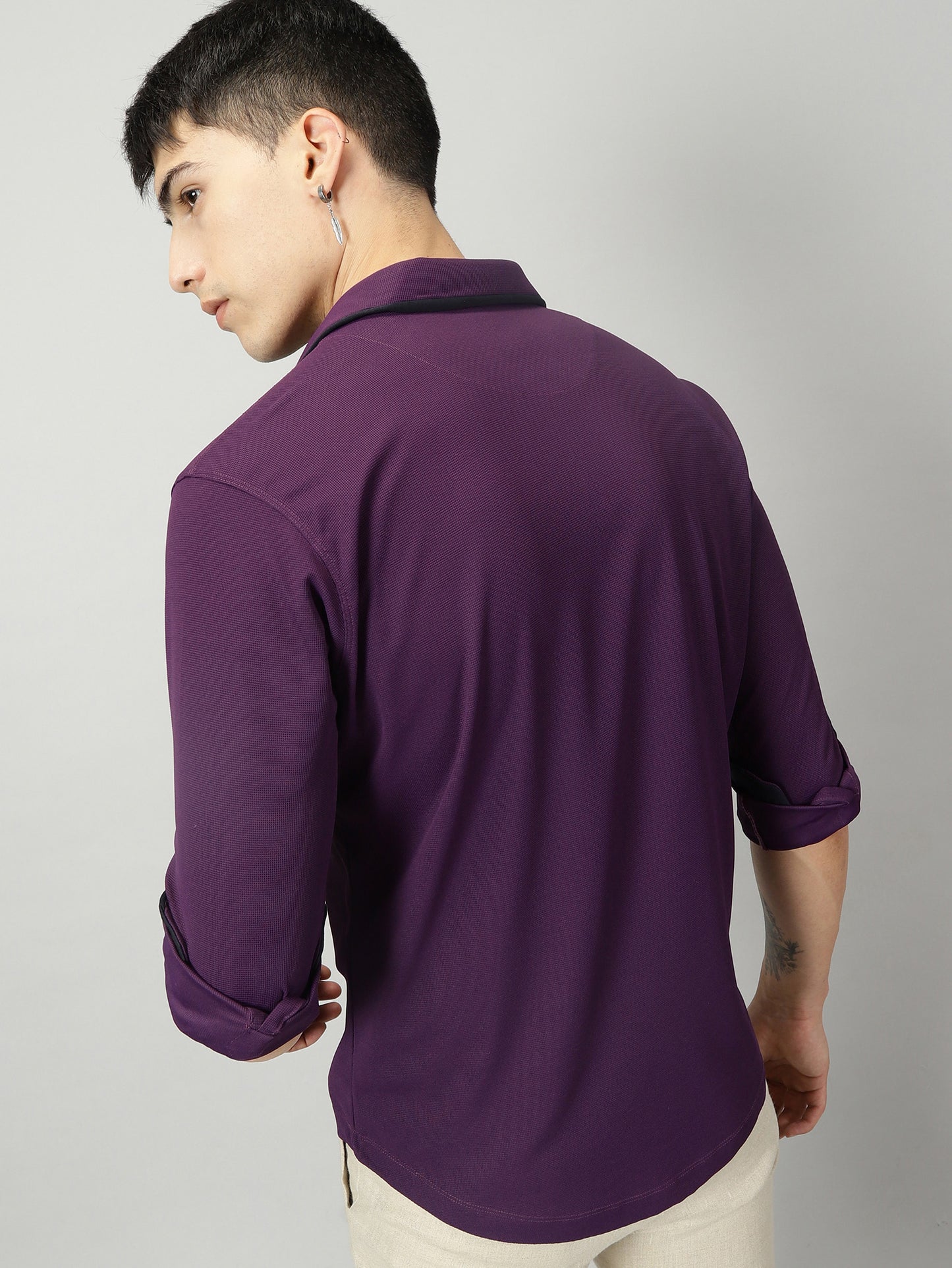 Men's Premium Knitted Shirts-Mulberry