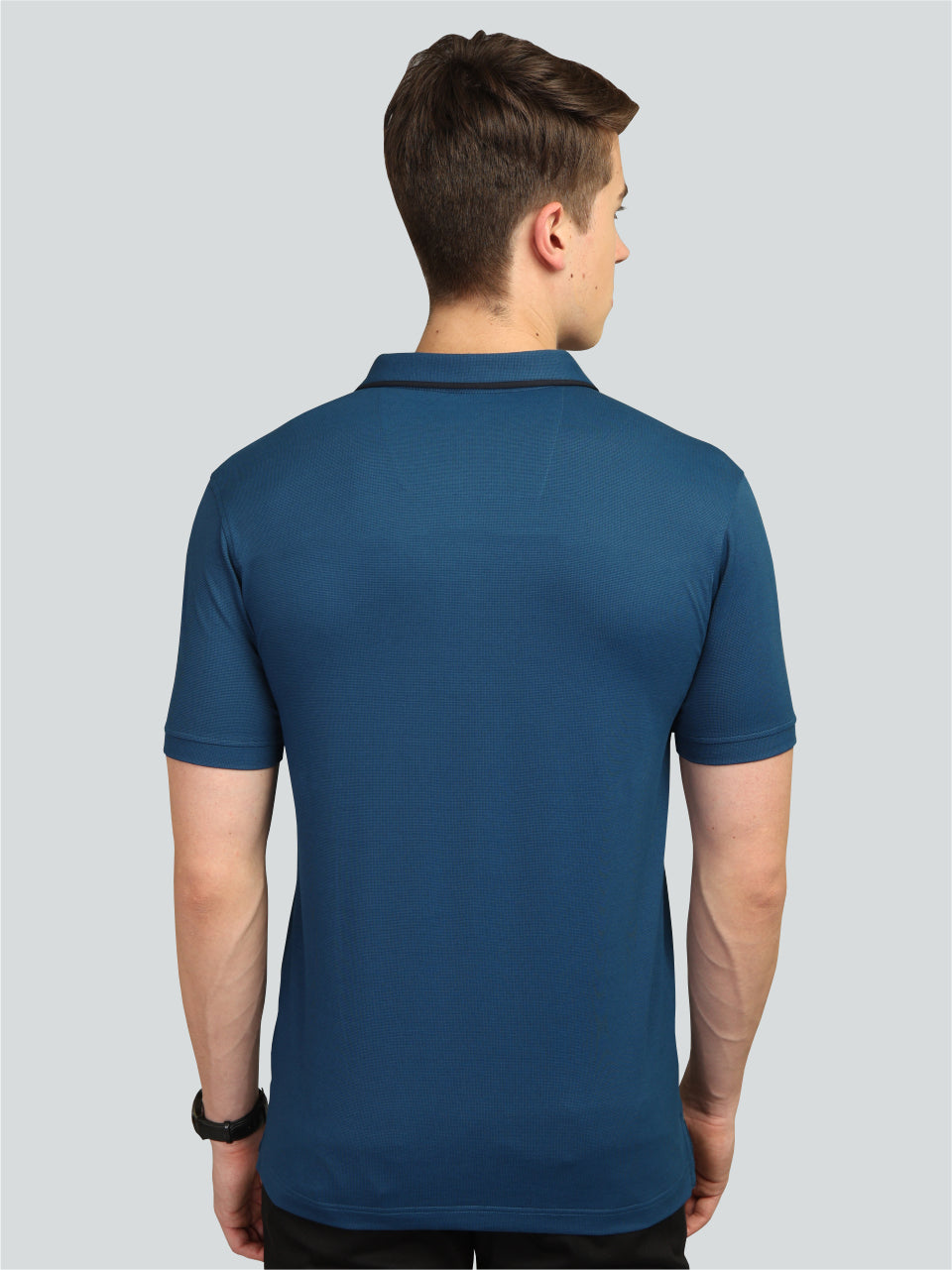 Teal Blue Men's Cotton Polo T Shirts