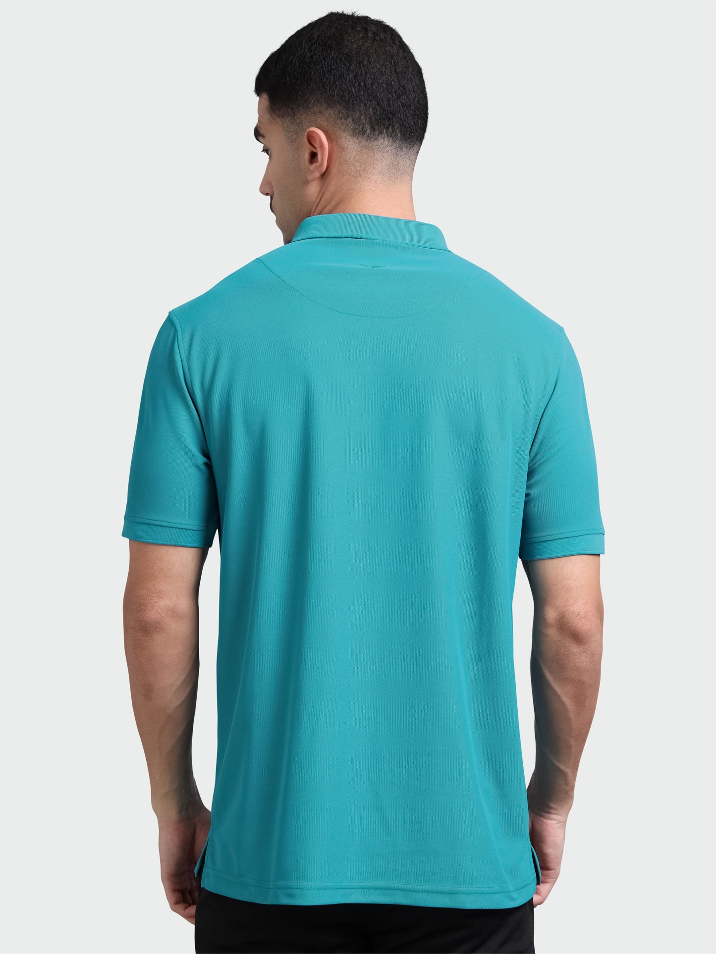 Jade Green - Men's Piping Design Polo T-Shirt | Wrinkle-Free | Quick Dry |  Odour-Free | Stretchable | UV Protected