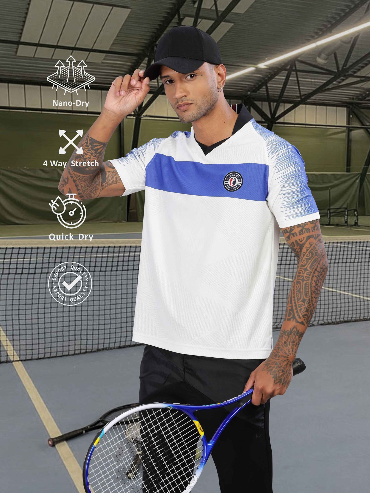 Multi-Color Mens Printed Active Wear T-Shirt