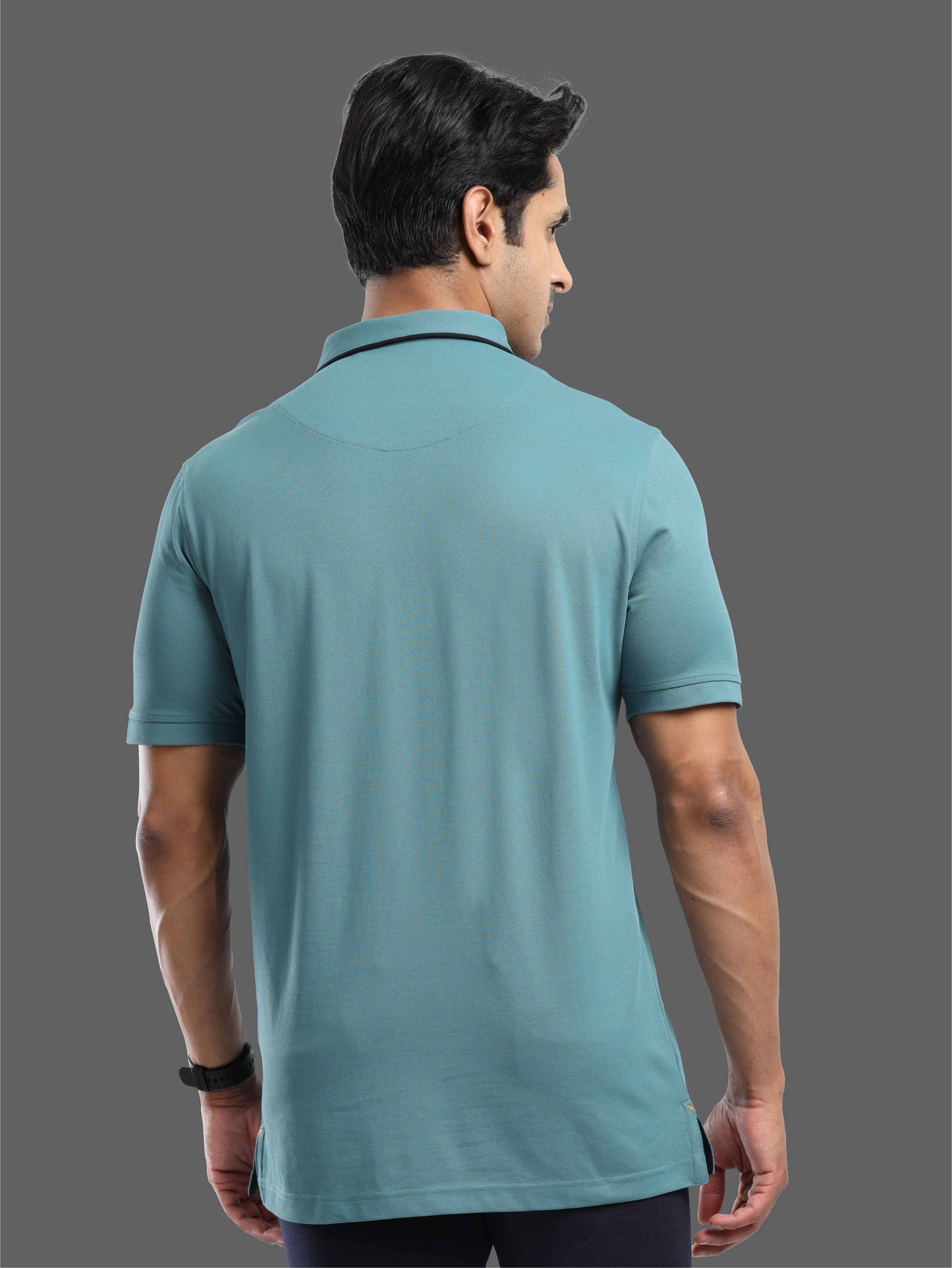 Nile Blue Men Premium SoftBerry PQ Polo T-Shirt