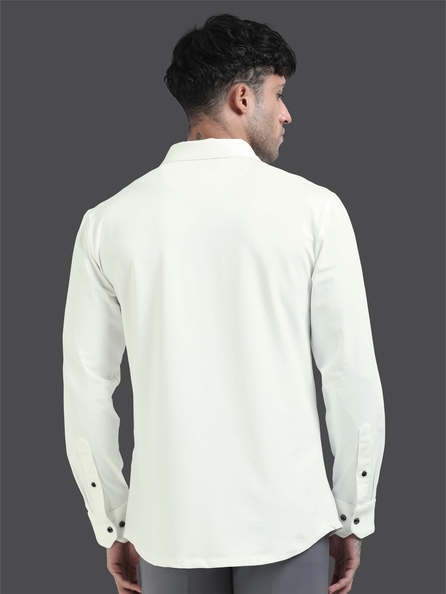 STELLERS Premium Cotton Formal Shirt - White | Stretchable | Wrinkle Free | Quick Dry | Feather Touch Feel