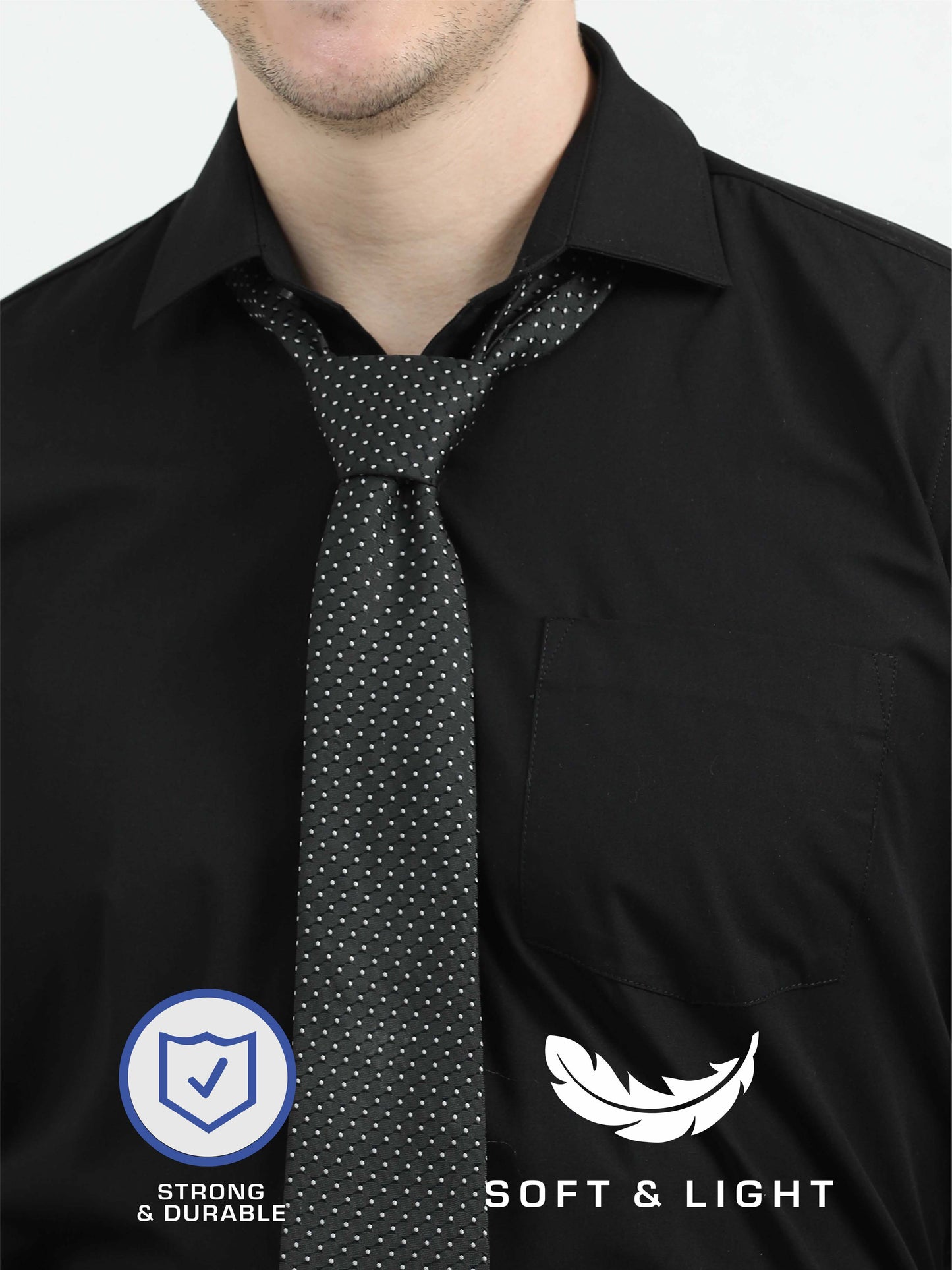 Black Men's Premium Poplin Office Formals