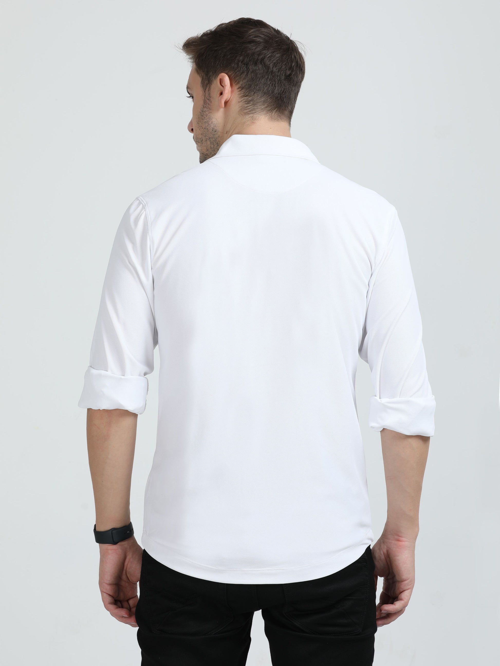 White Men's Casual Shirts -Nano Dry Shirt