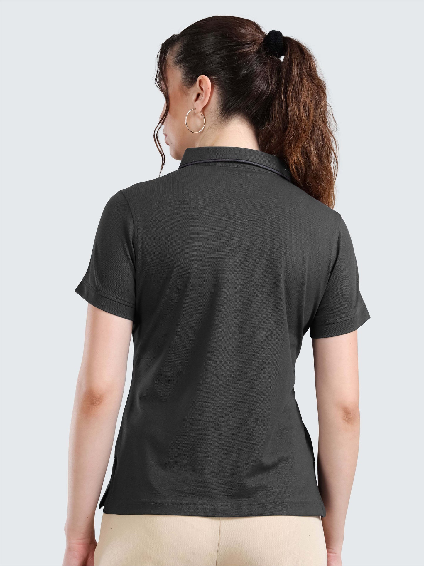 Grey Women Premium SoftBerry PQ Polo T-Shirt