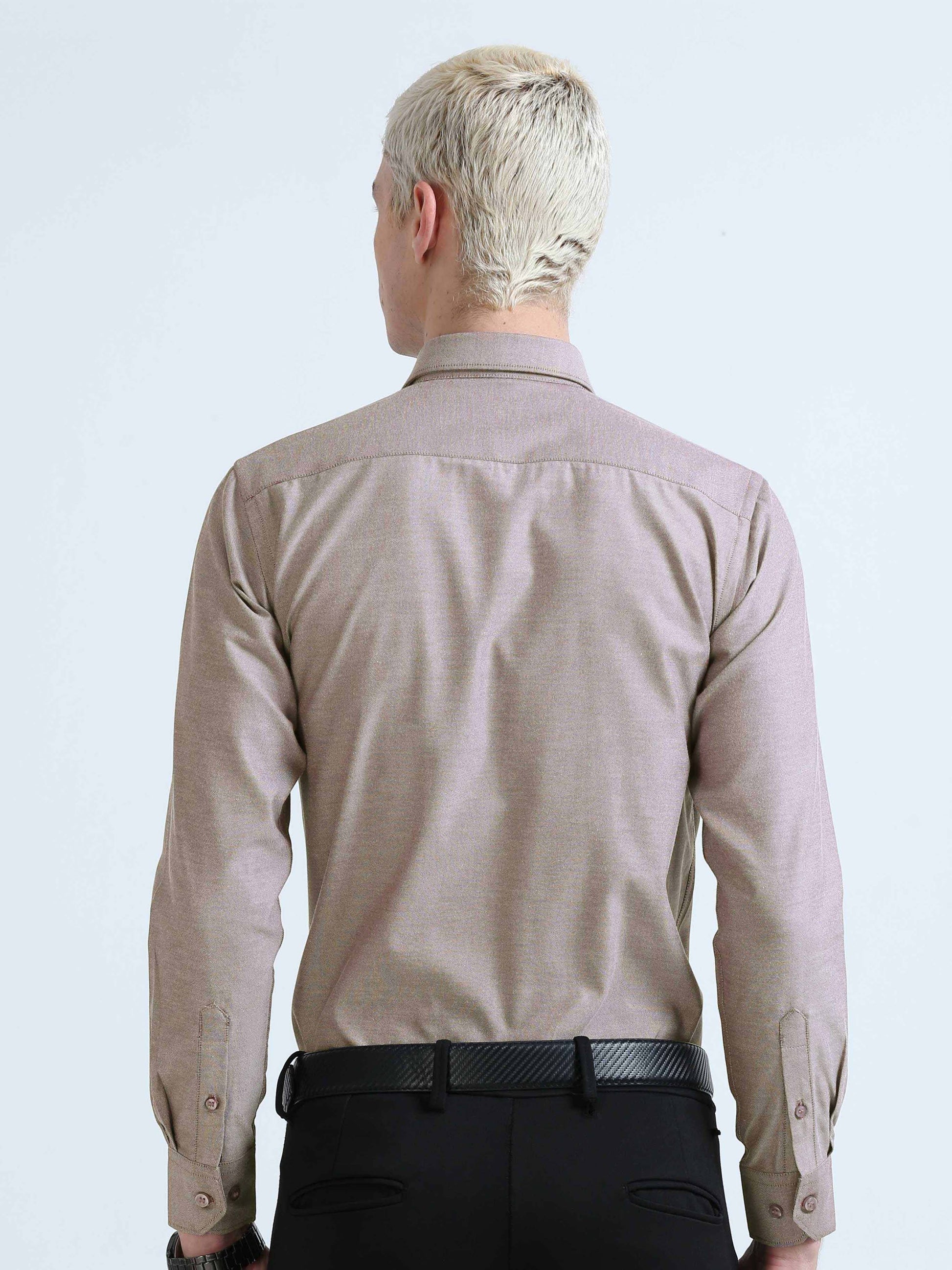 Wine Storm Oxford Formal Shirts for Men