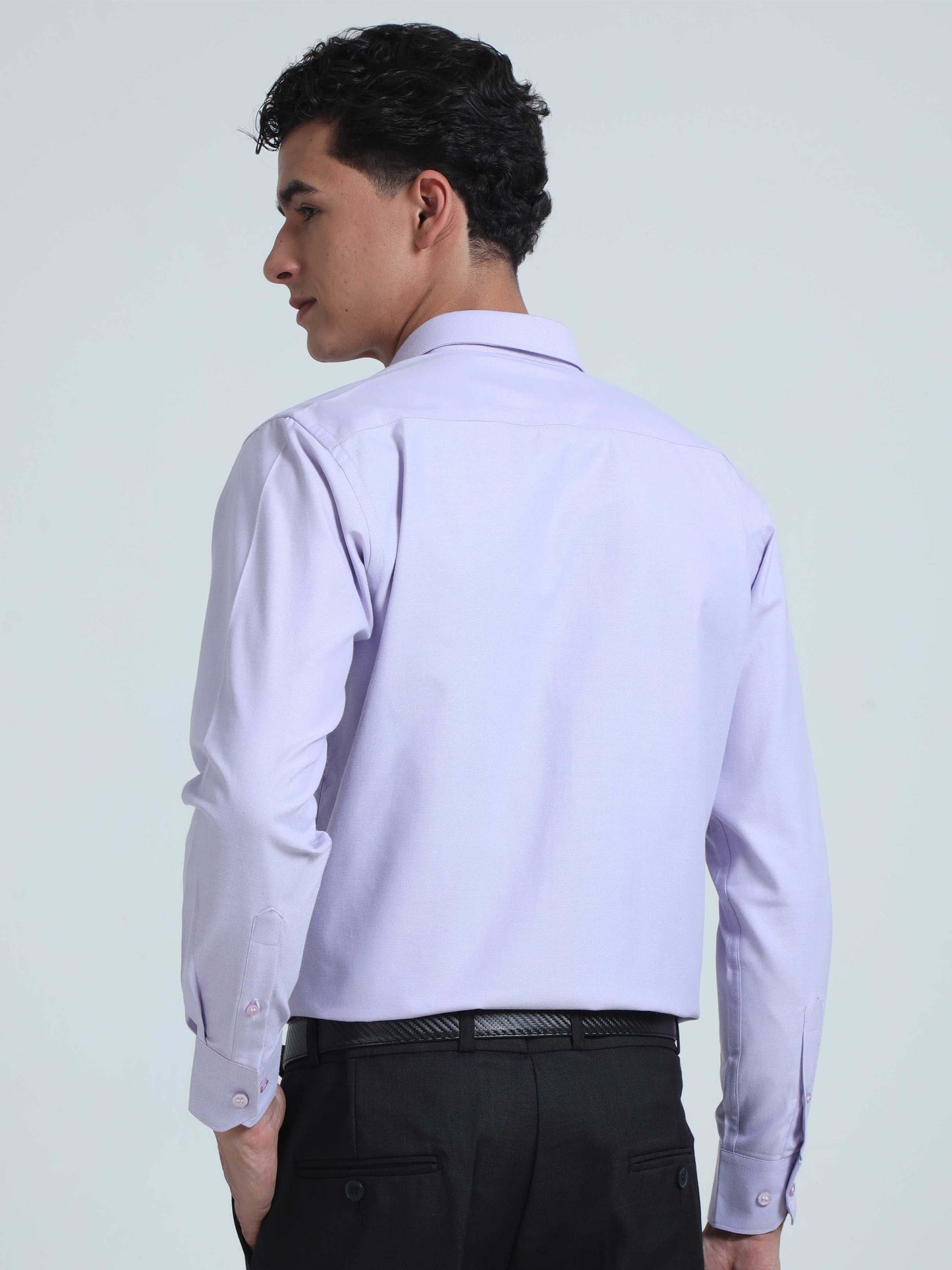 Light Purple Men's Premium Oxford Office Formals-Plus Size